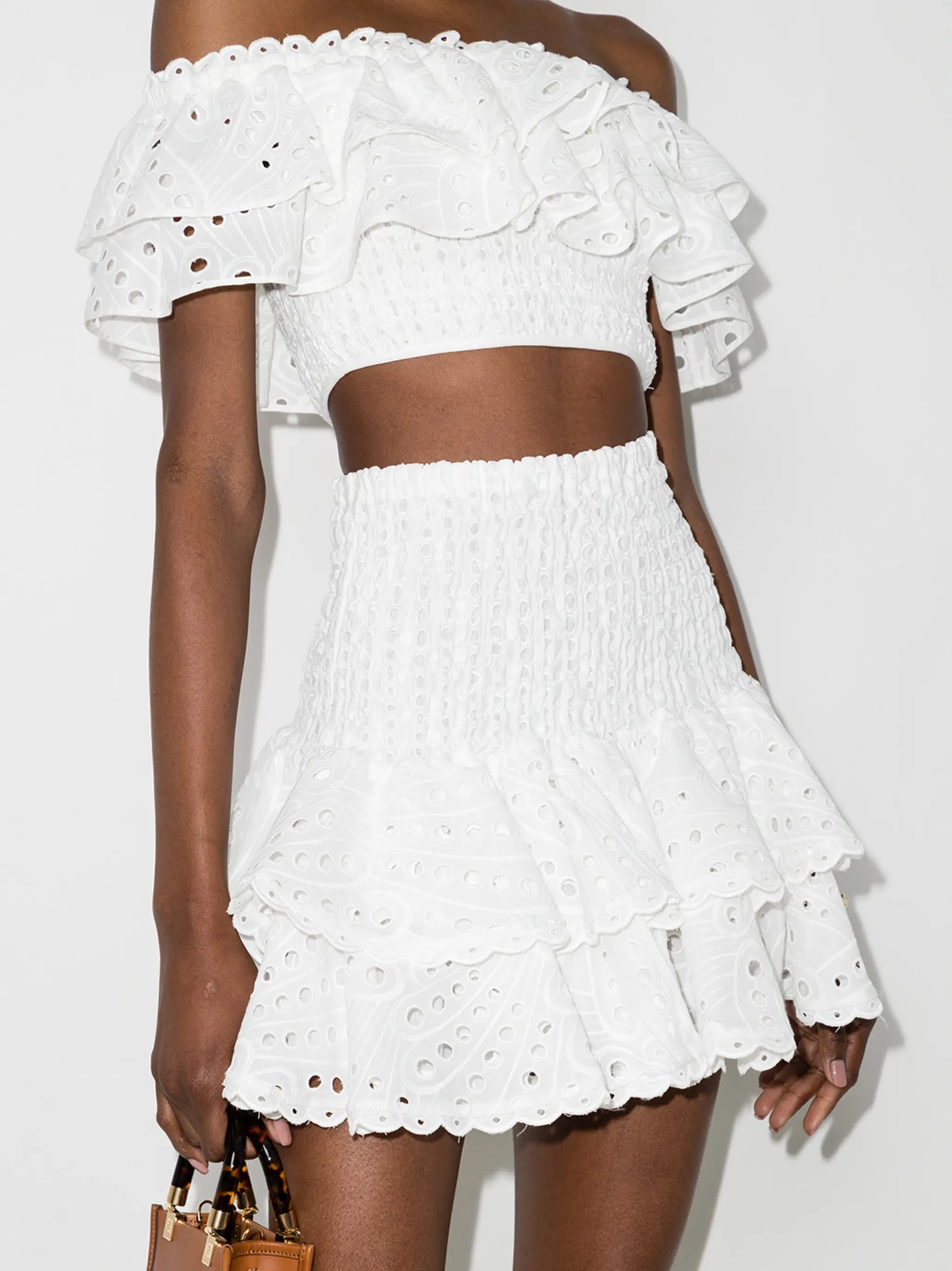 Noa broderie anglaise ruffled skirt