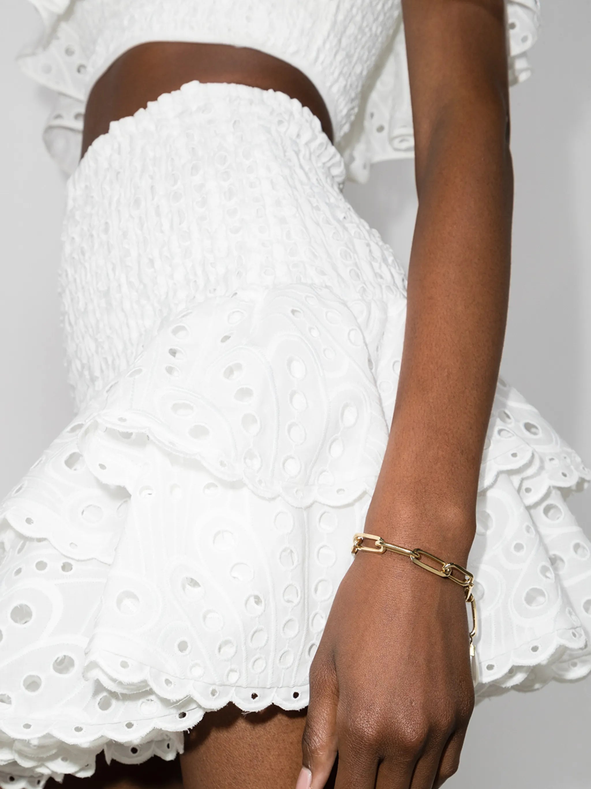 Noa broderie anglaise ruffled skirt