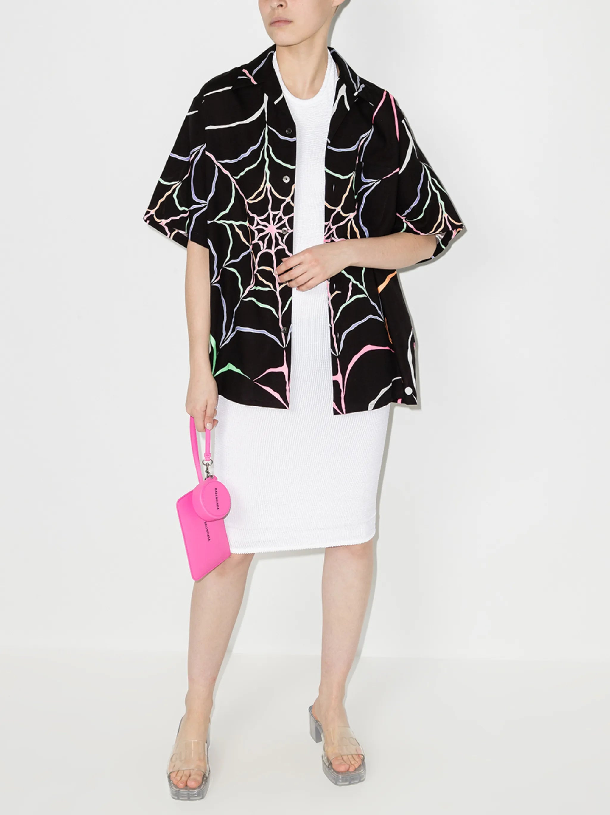 Polly seersucker halterneck mini dress
