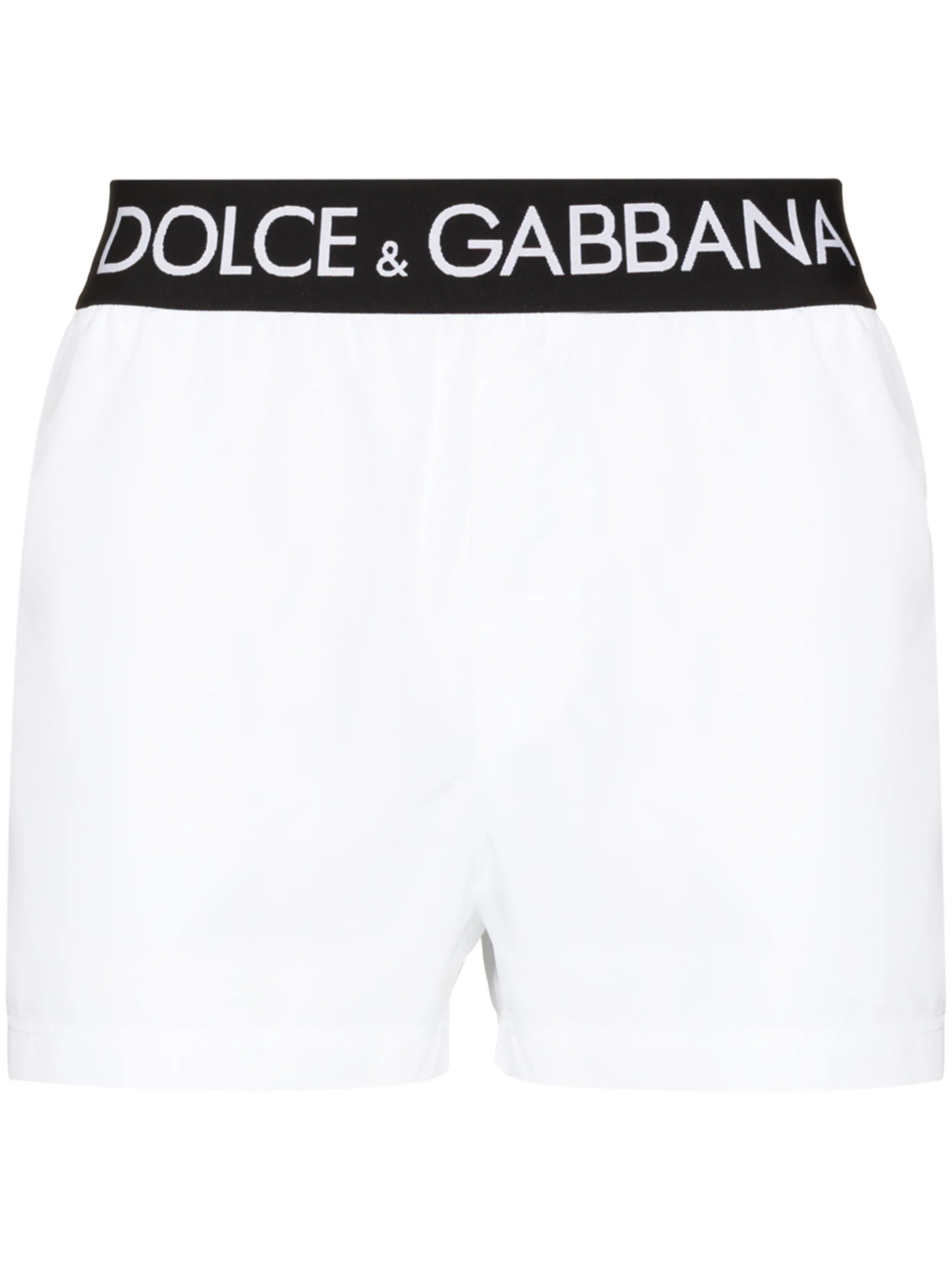 logo-waistband swim shorts