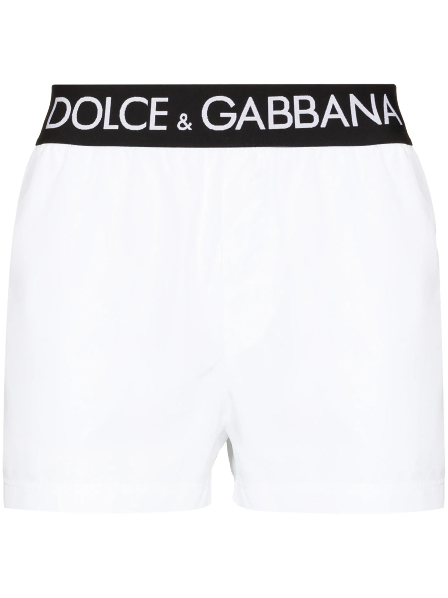 logo-waistband swim shorts