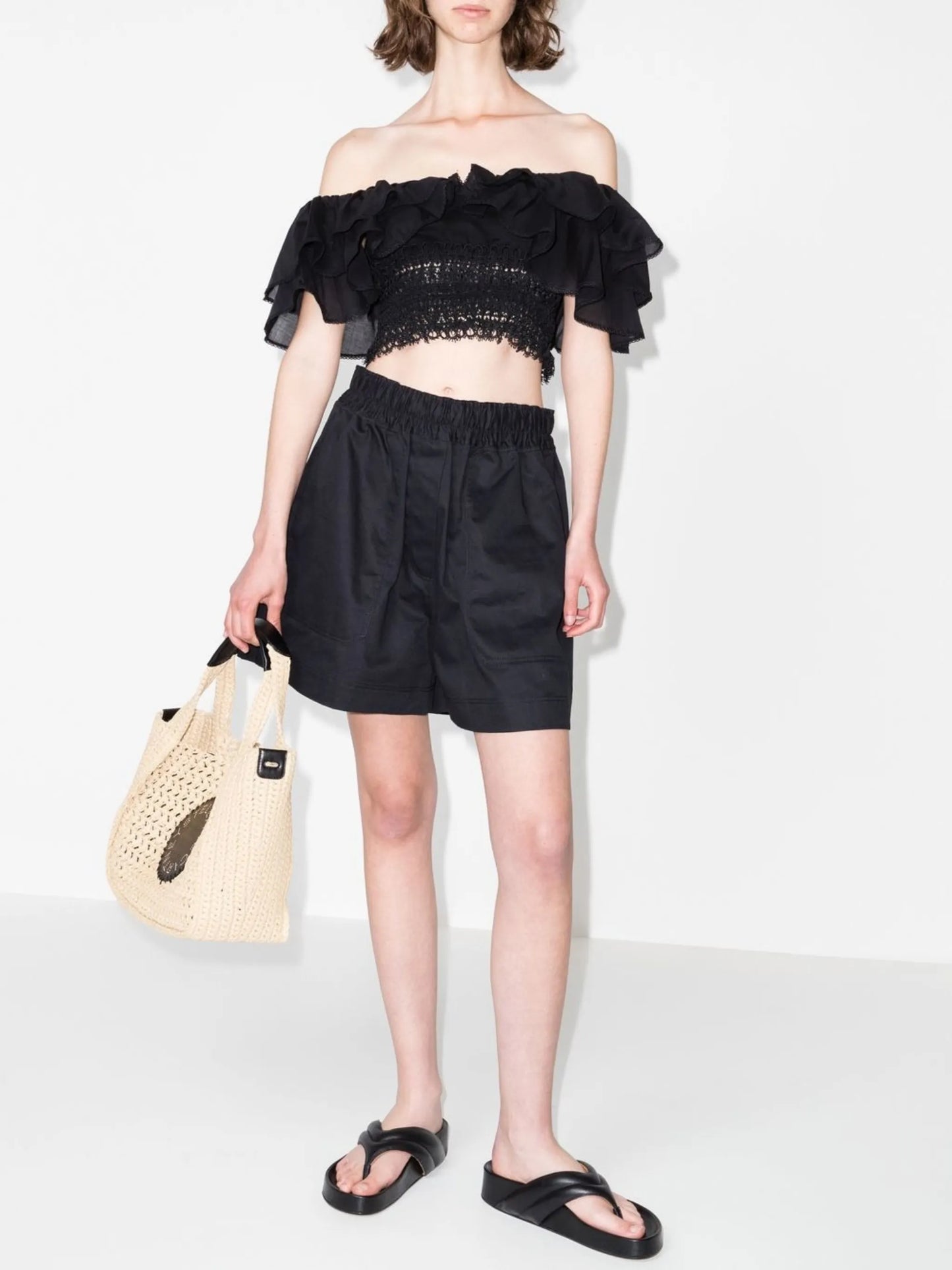 Hanna off-shoulder ruffled top