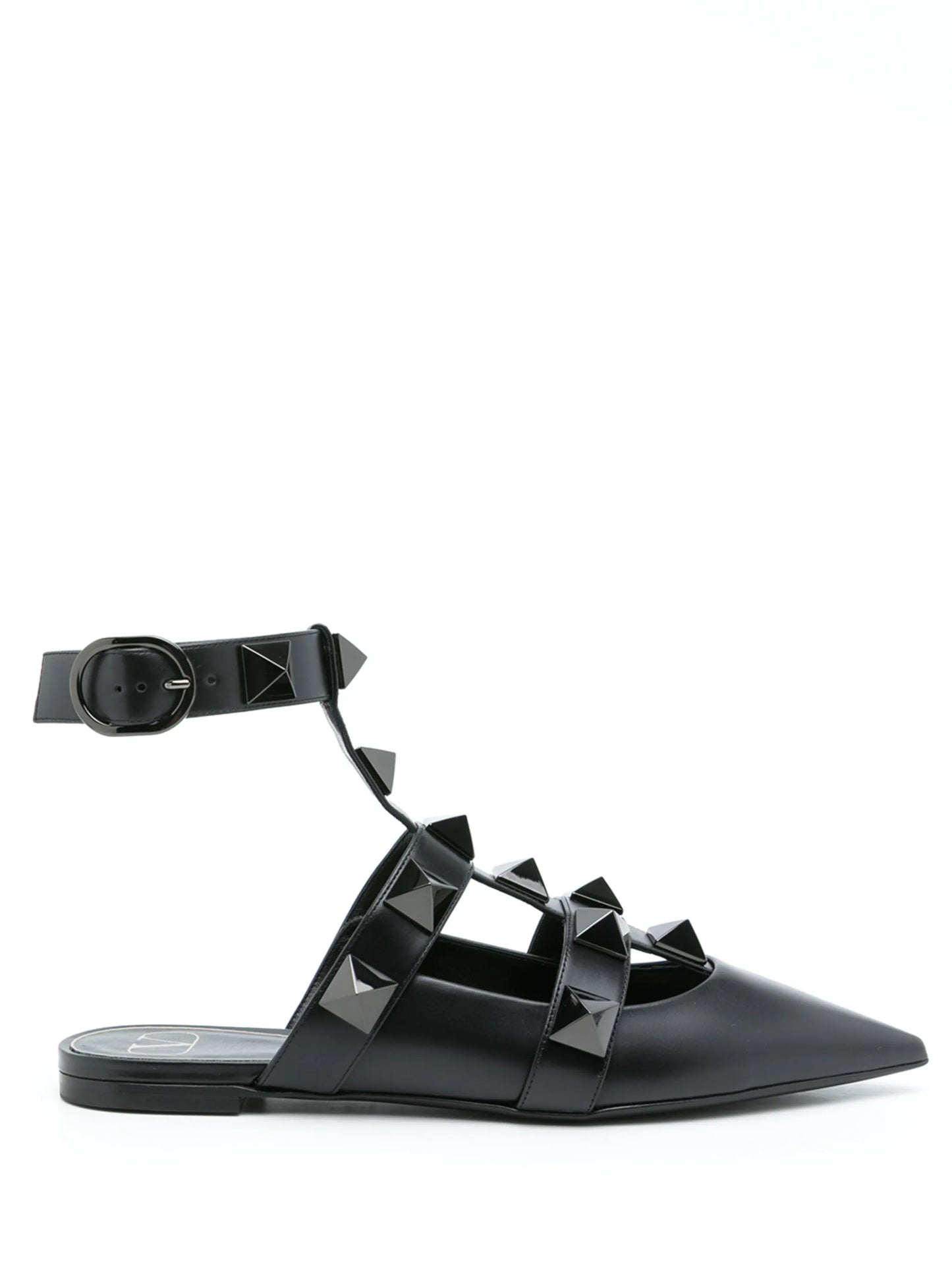 Roman Stud flat pumps