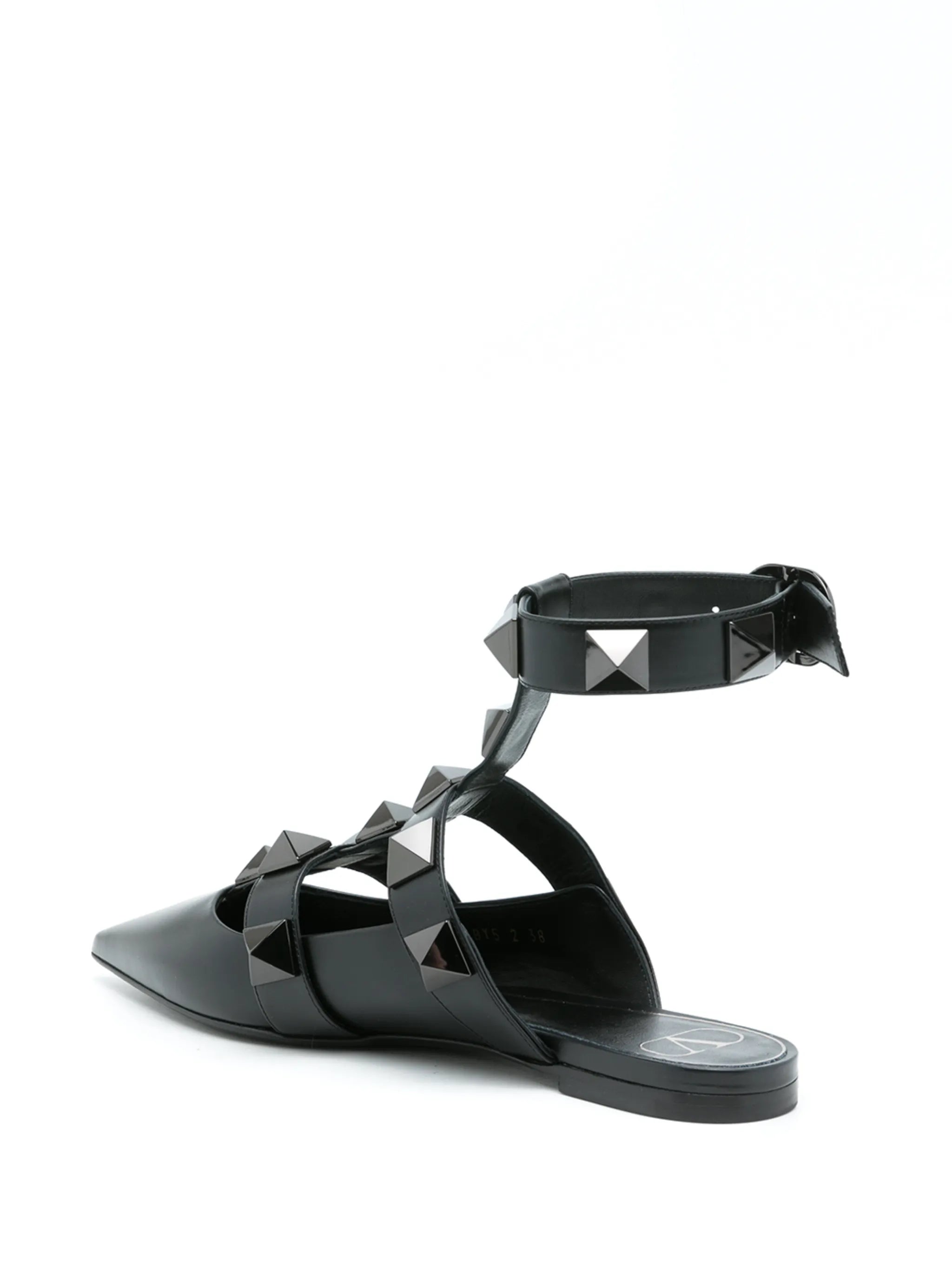 Roman Stud flat pumps
