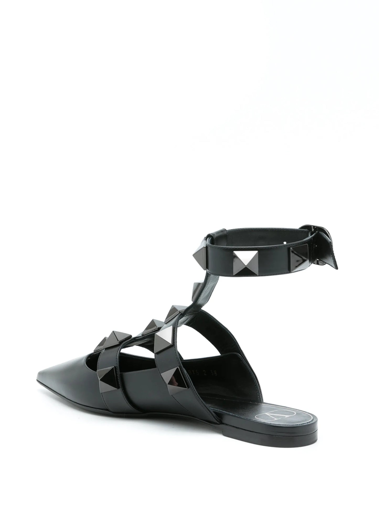 Roman Stud flat pumps