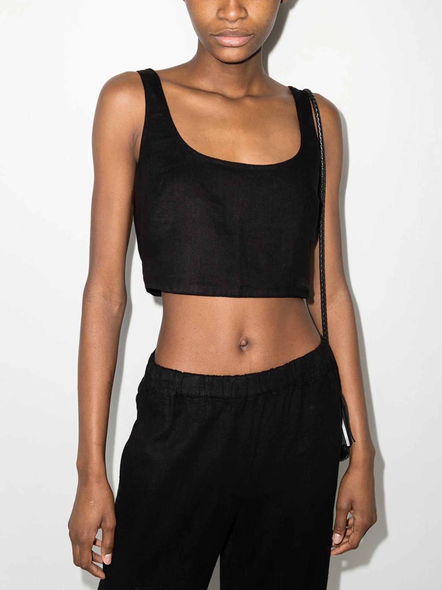 Anna linen crop top