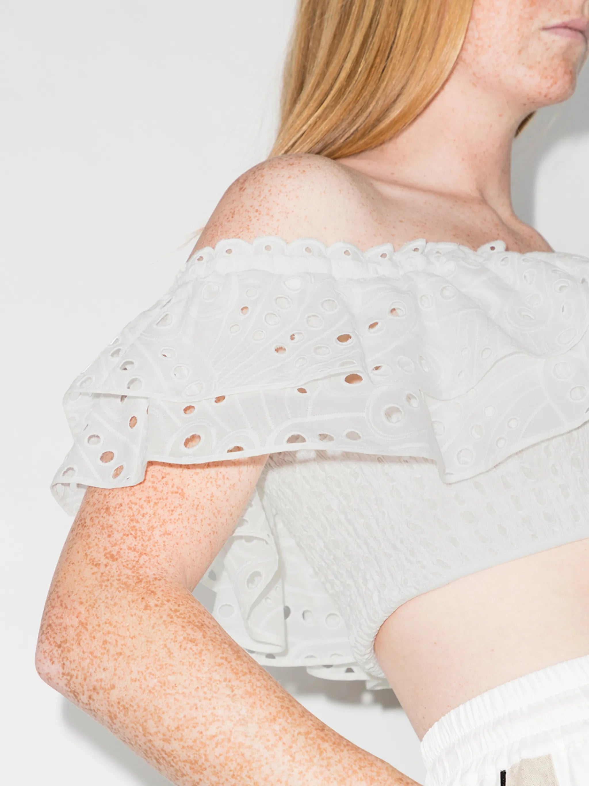 Clara off-shoulder cropped top