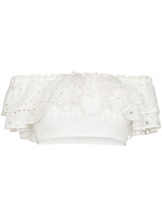 Clara off-shoulder cropped top