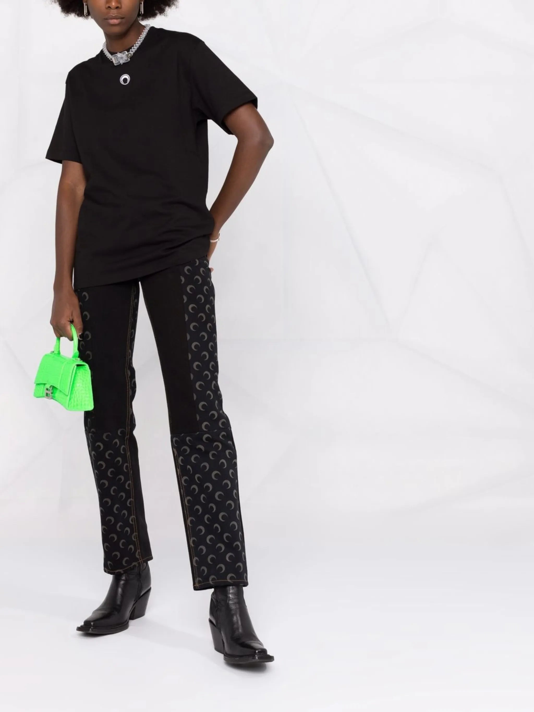 embroidered-motif short-sleeve T-shirt