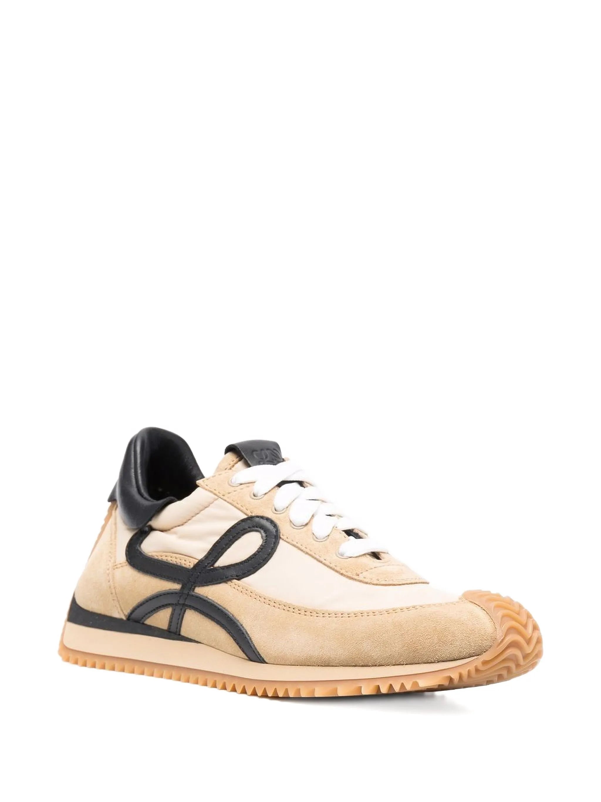 multi-panel lace-up sneakers
