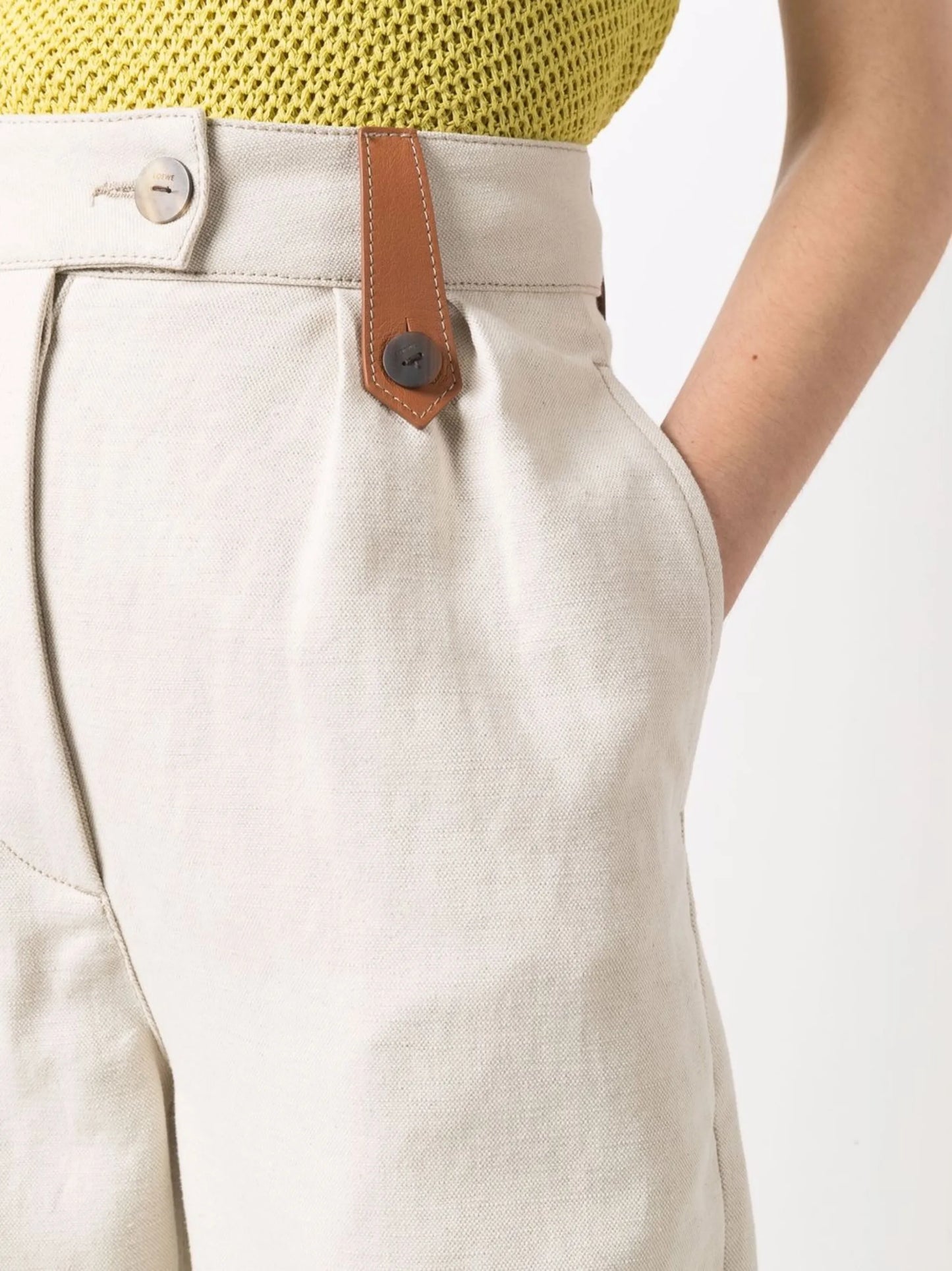 high-waisted wide-leg trousers