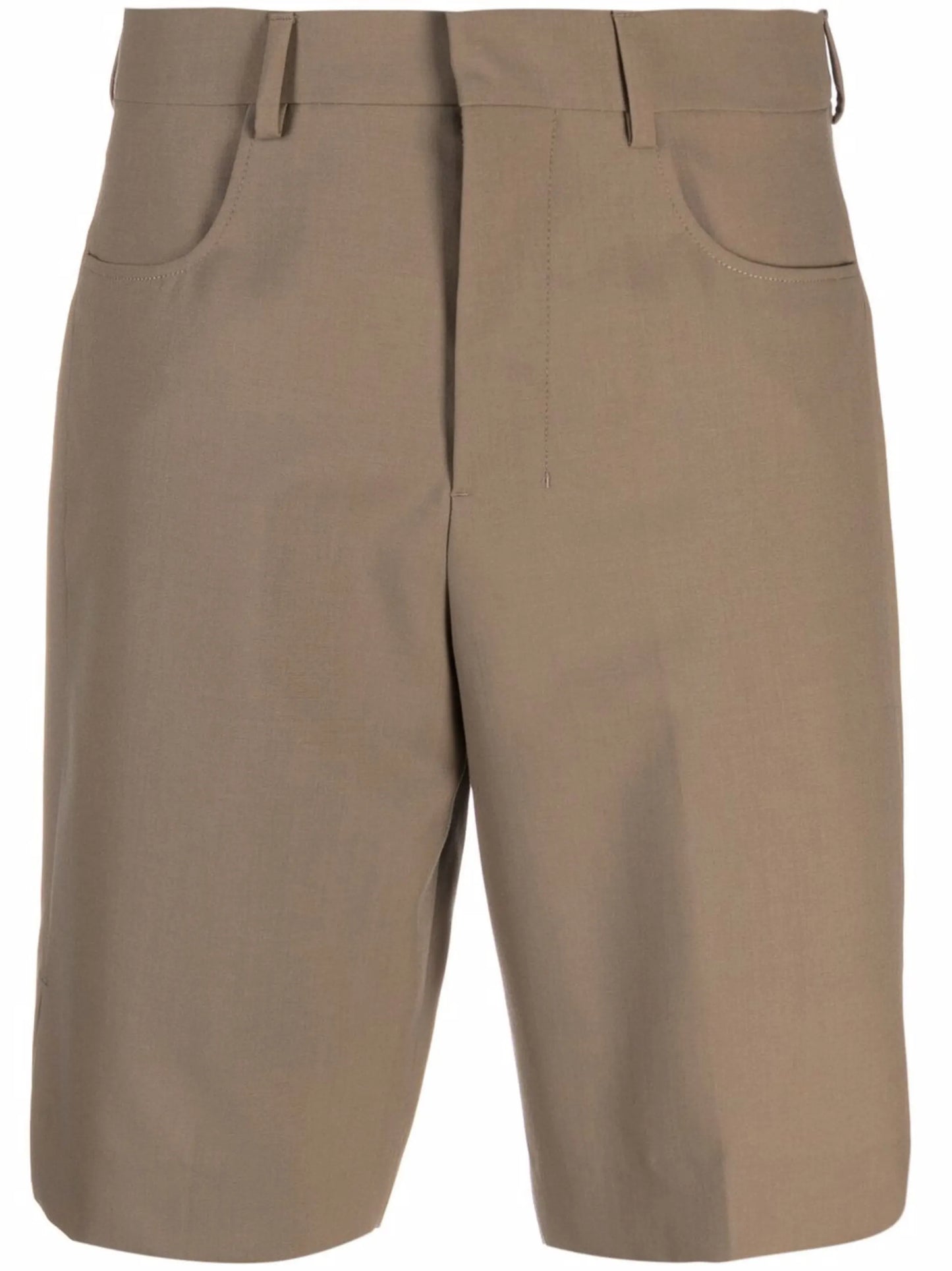 tailored knee-length shorts