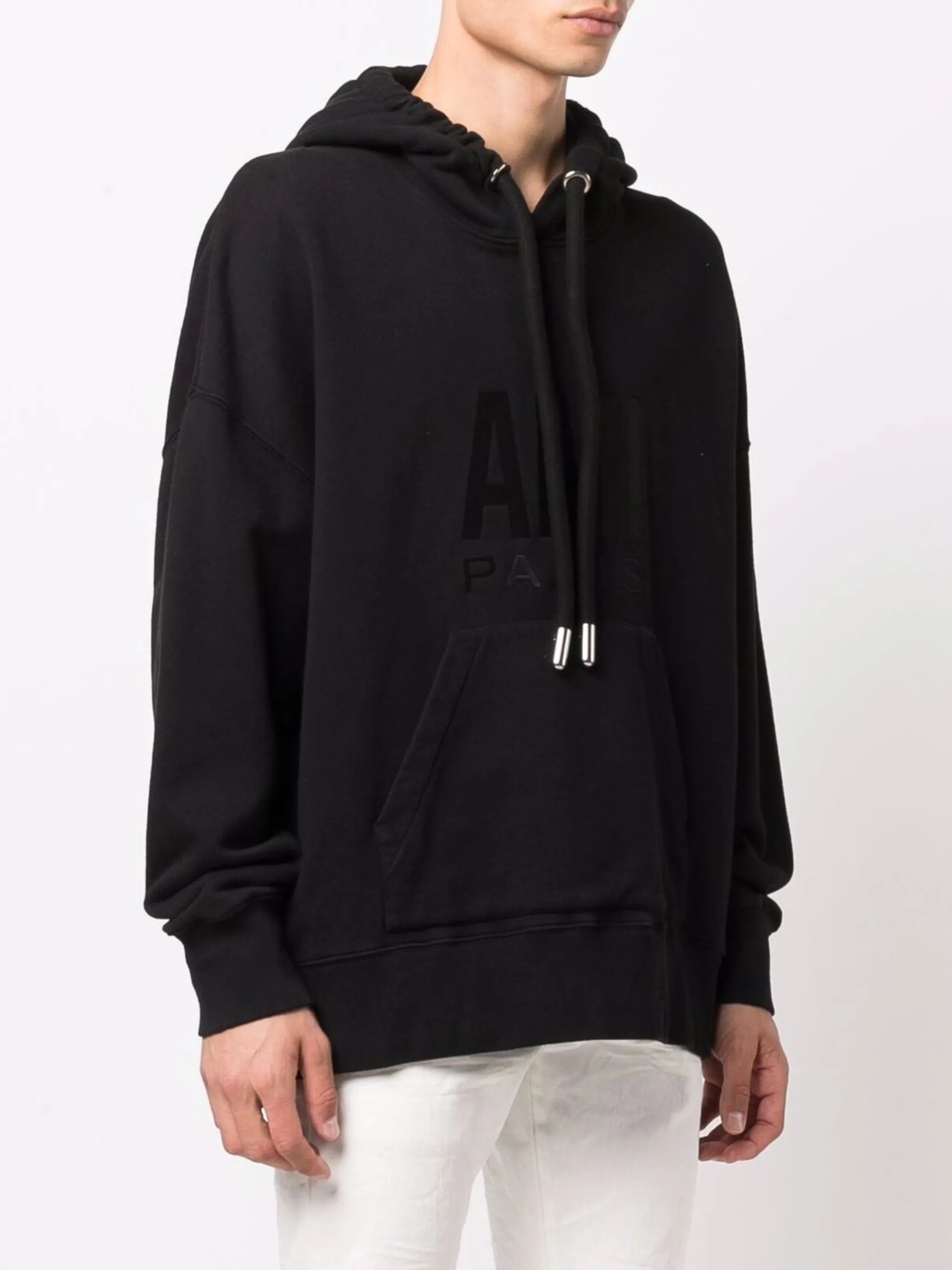 logo-print cotton hoodie