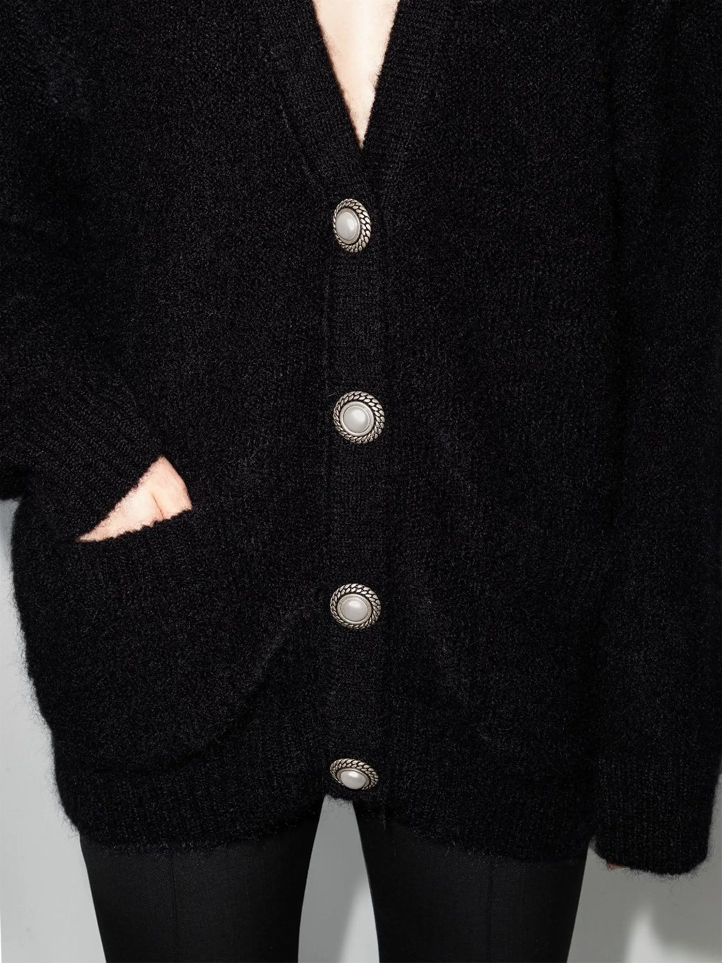 pearl butttons cardigan