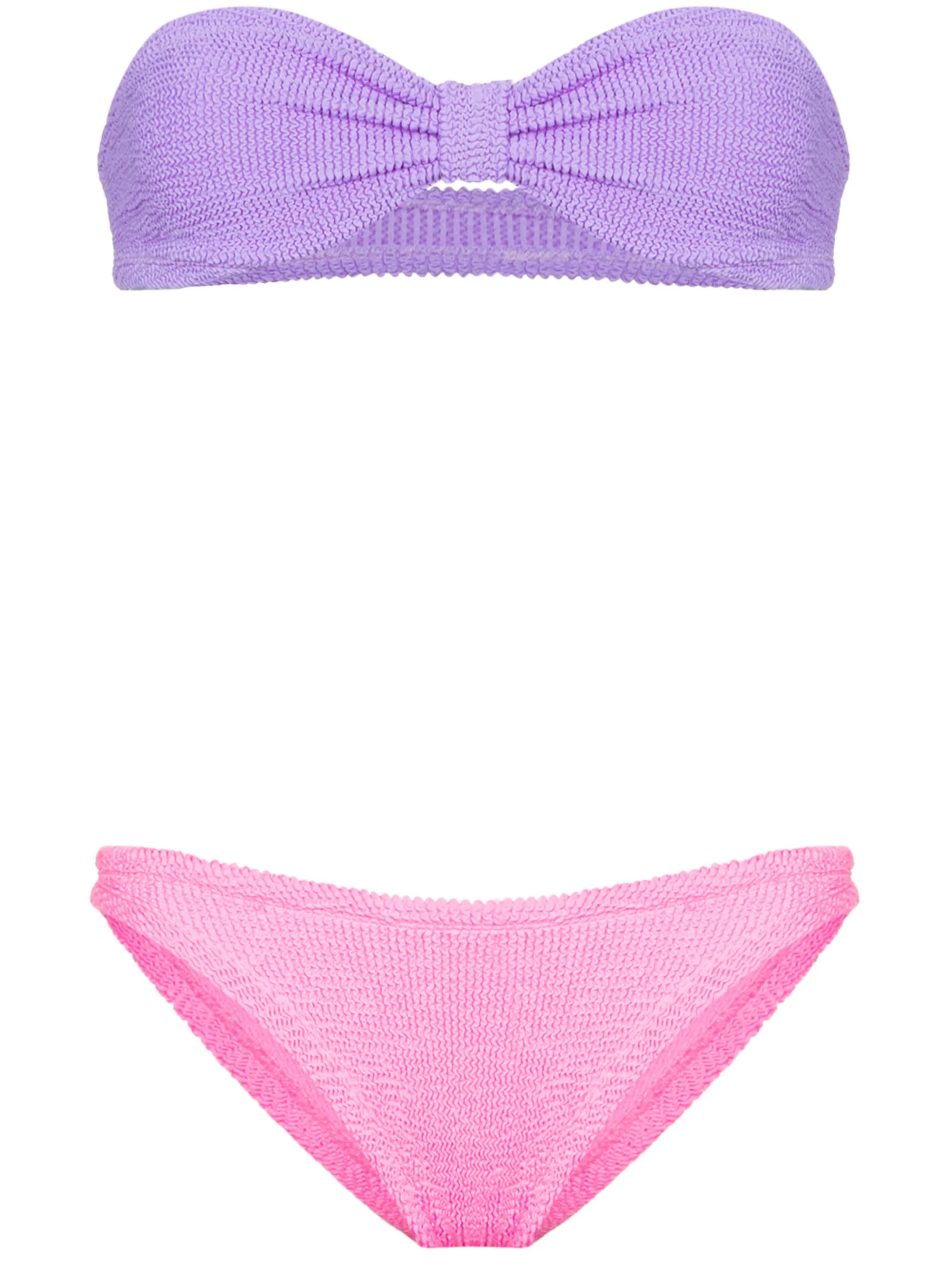 Duo Jean crinkle-effect bikini