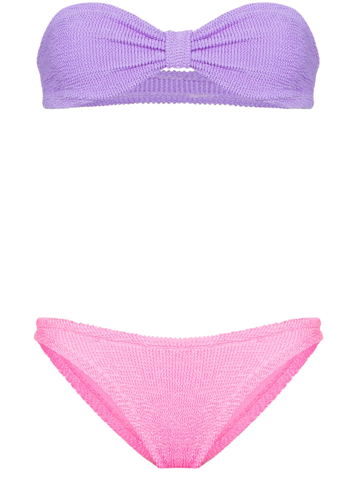 Duo Jean crinkle-effect bikini