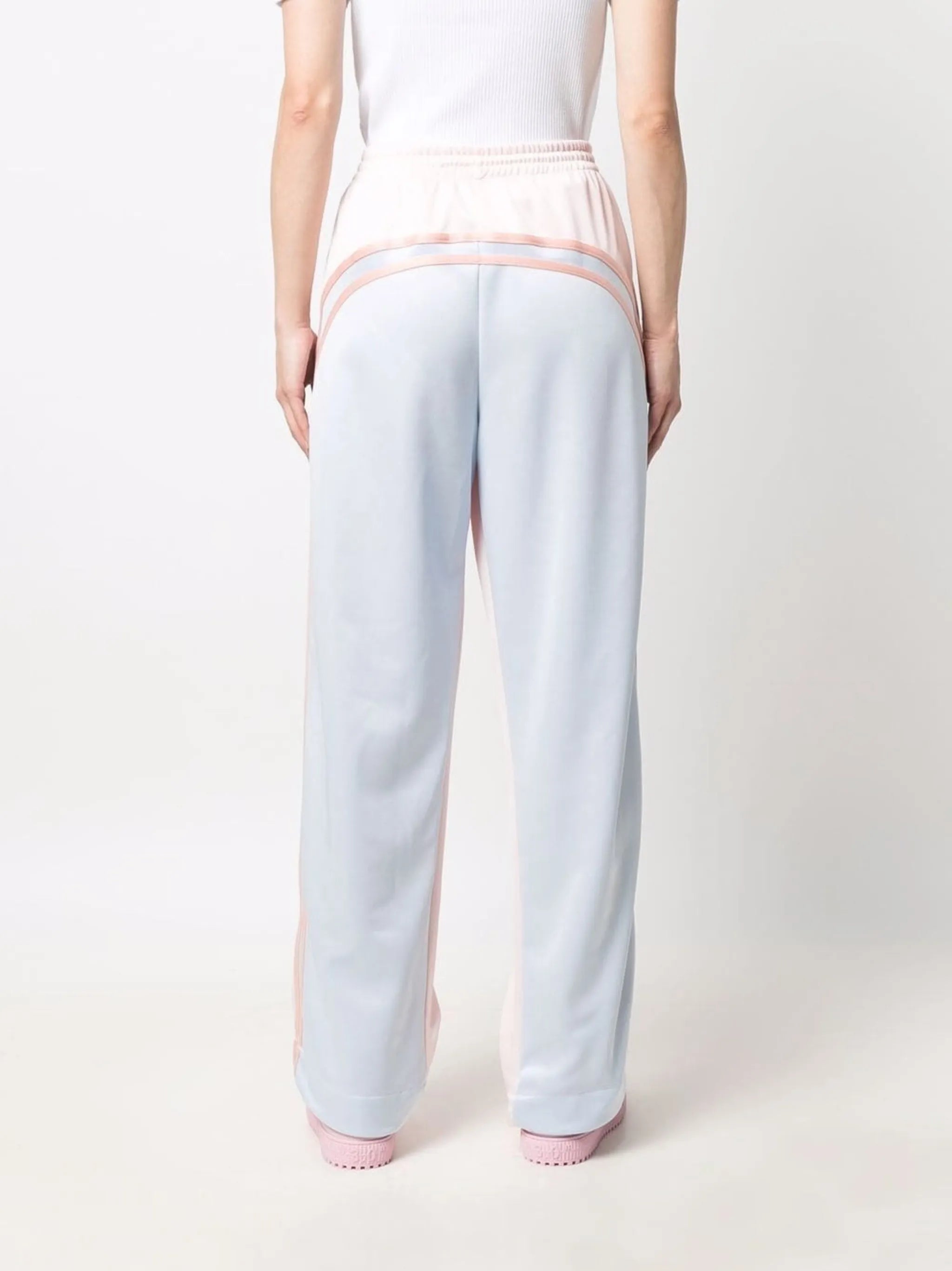contrasting panel-detail trousers