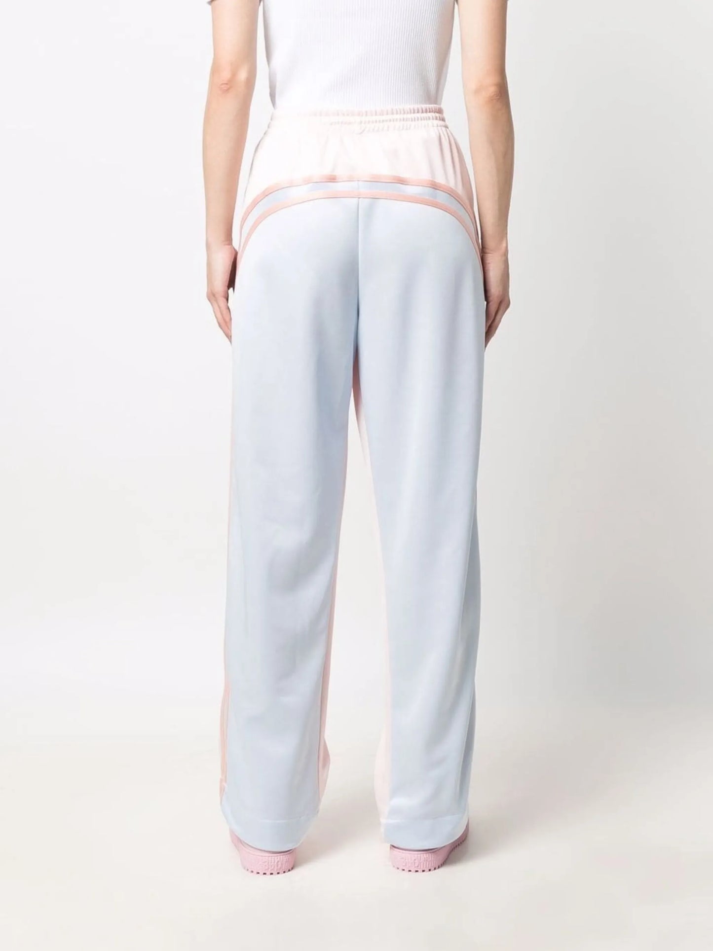 contrasting panel-detail trousers