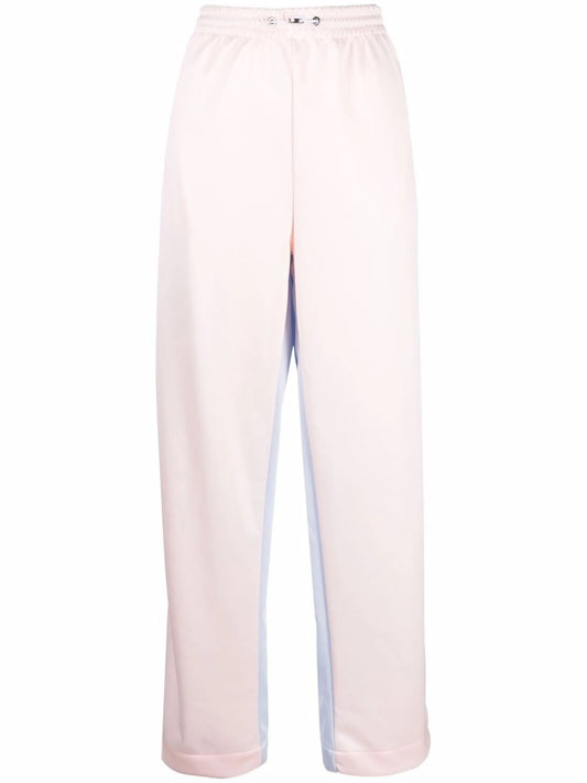 contrasting panel-detail trousers