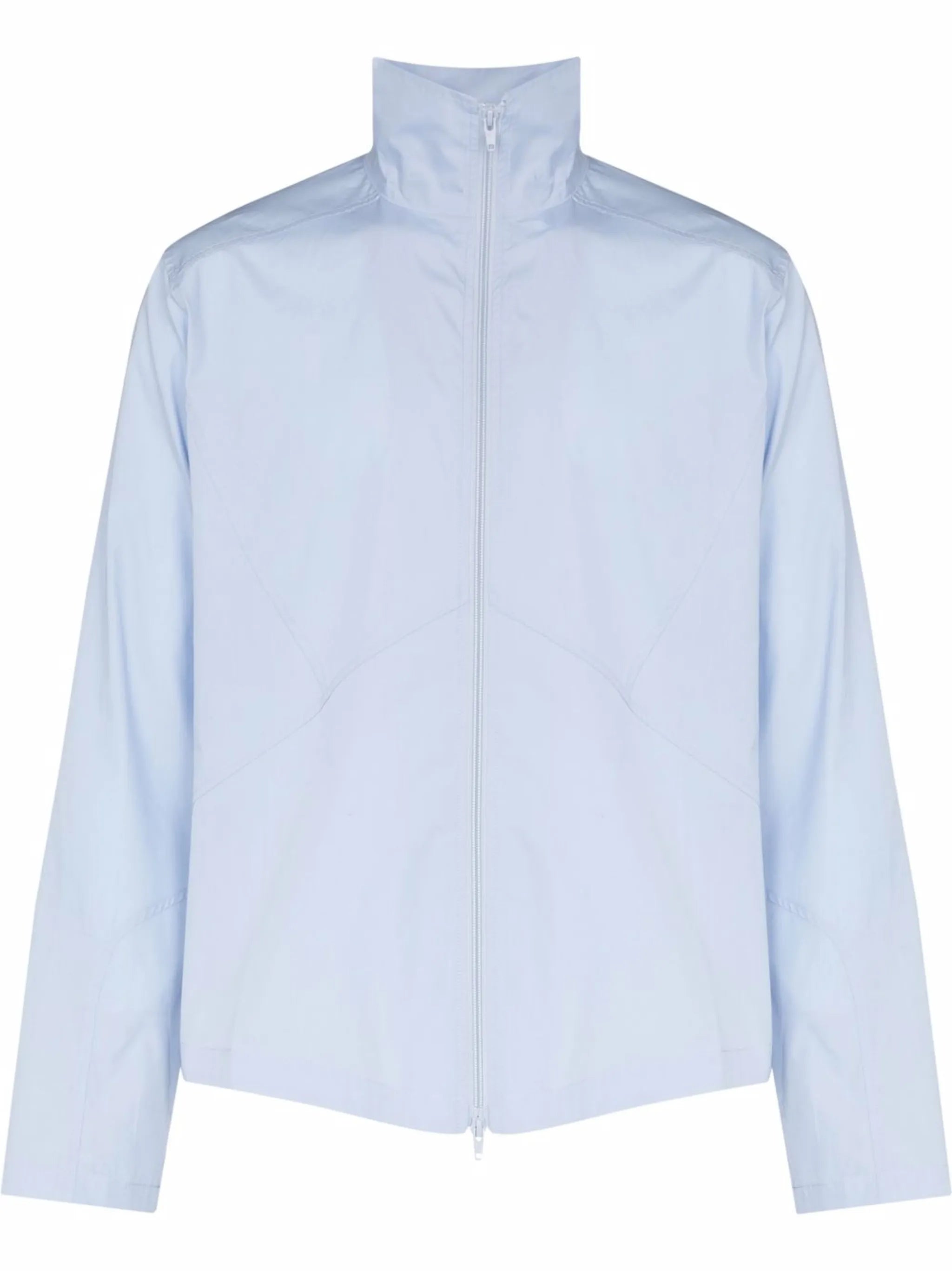 Skeleton zip-up cotton shirt