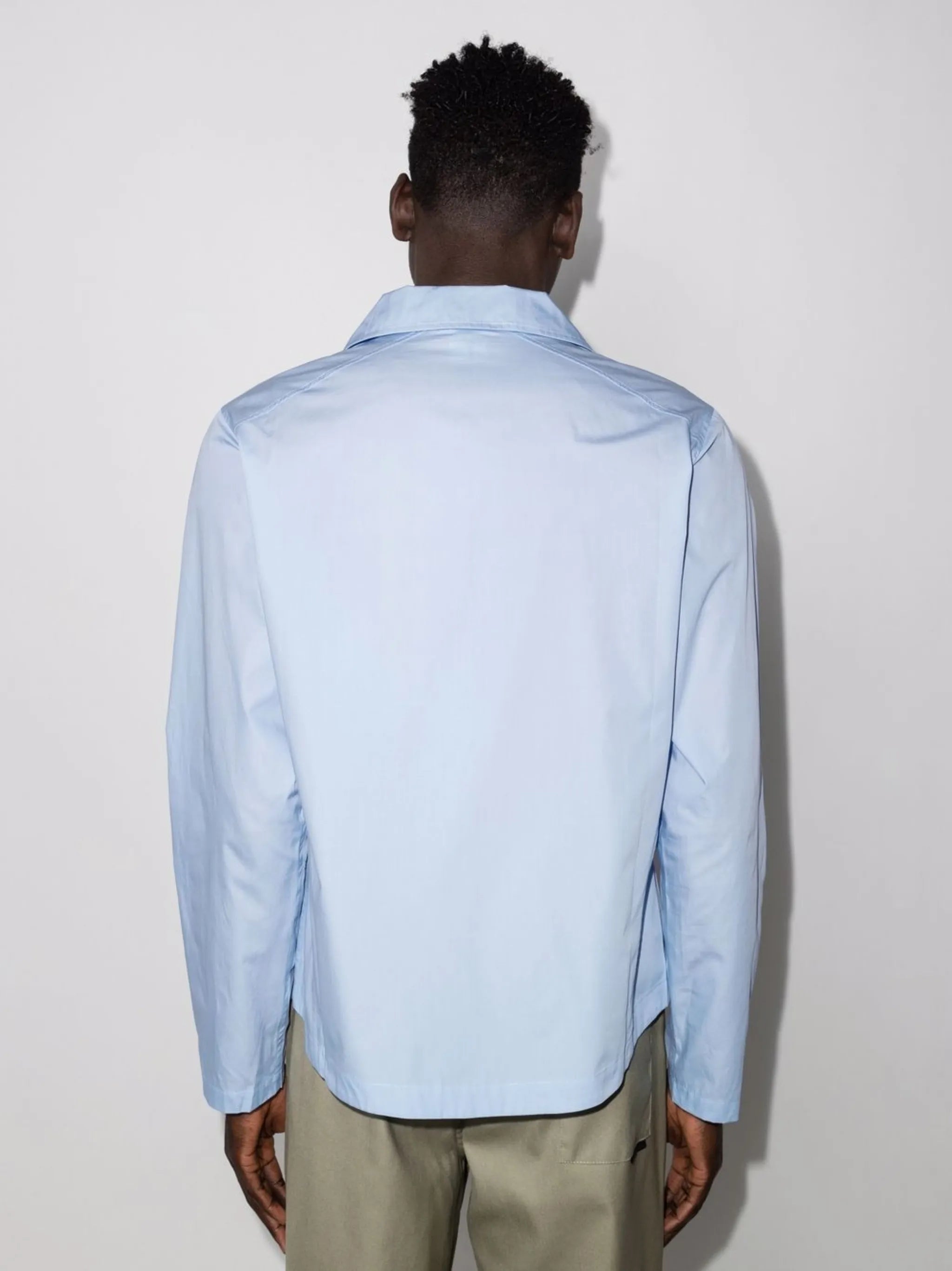Skeleton zip-up cotton shirt