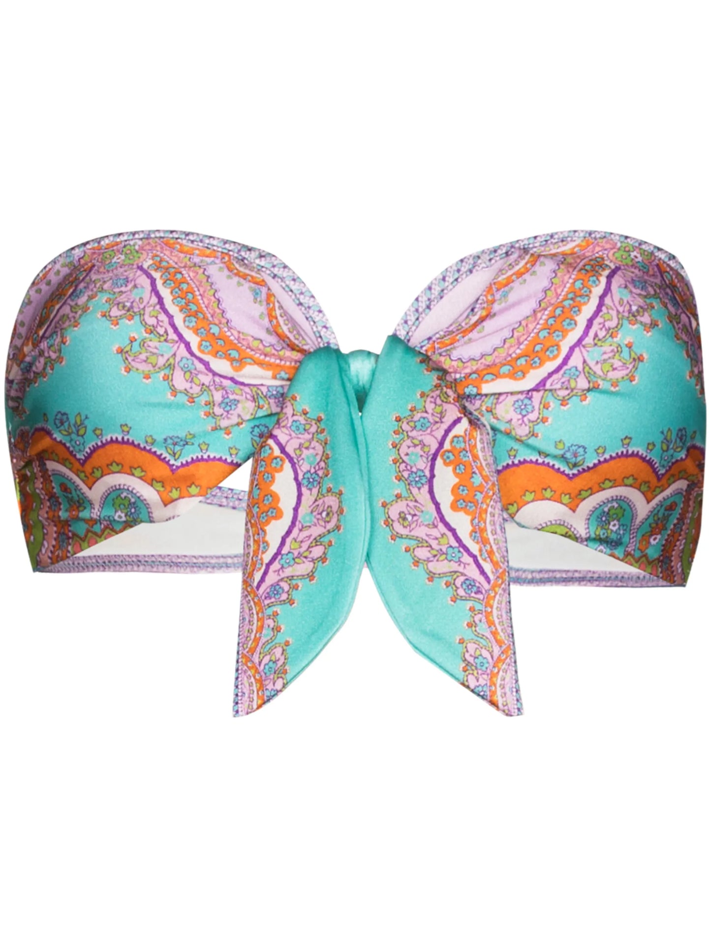 Lola scarf-tie bandeau bikini top