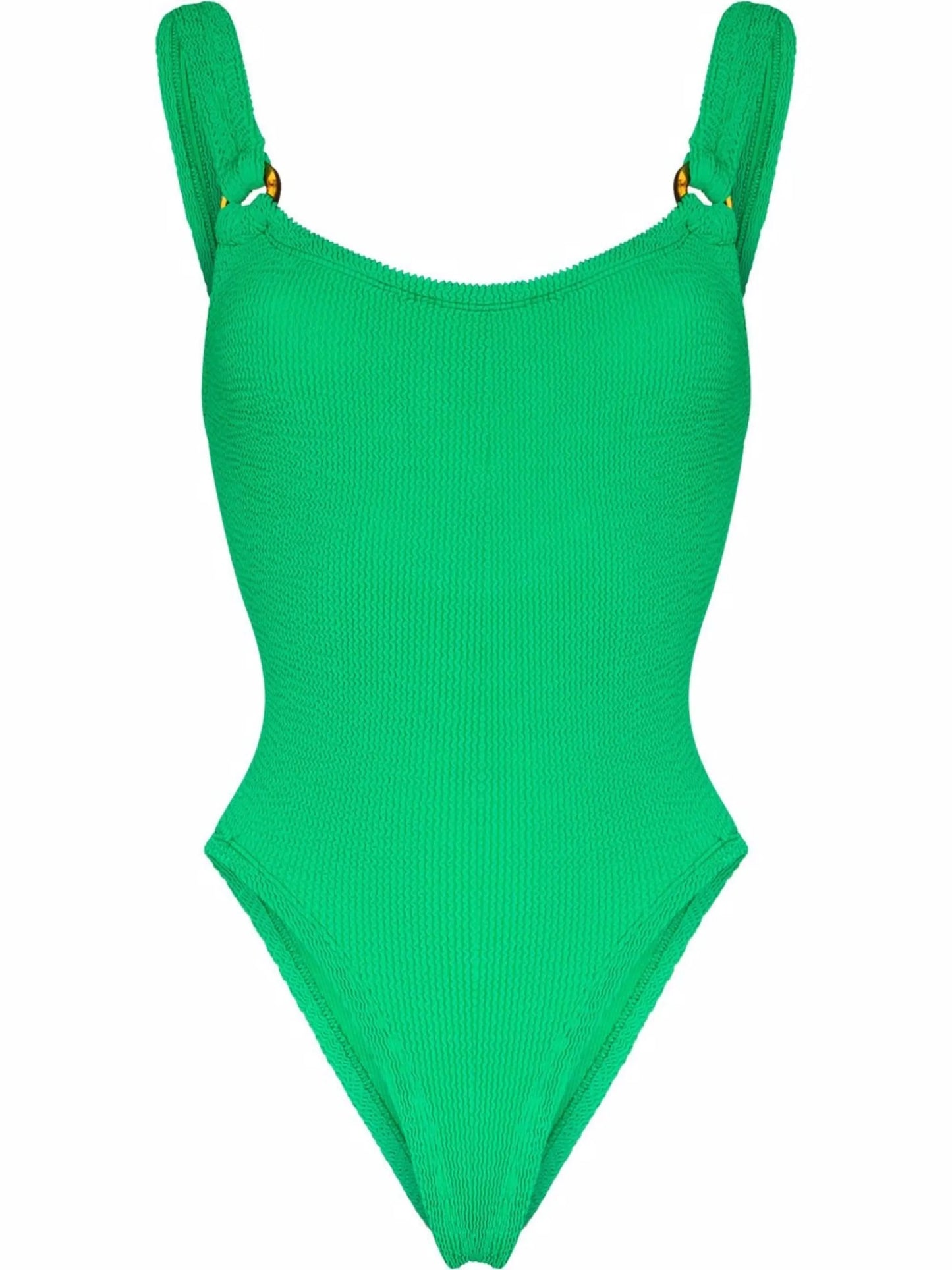 Domino crinkle-effect swimsuit