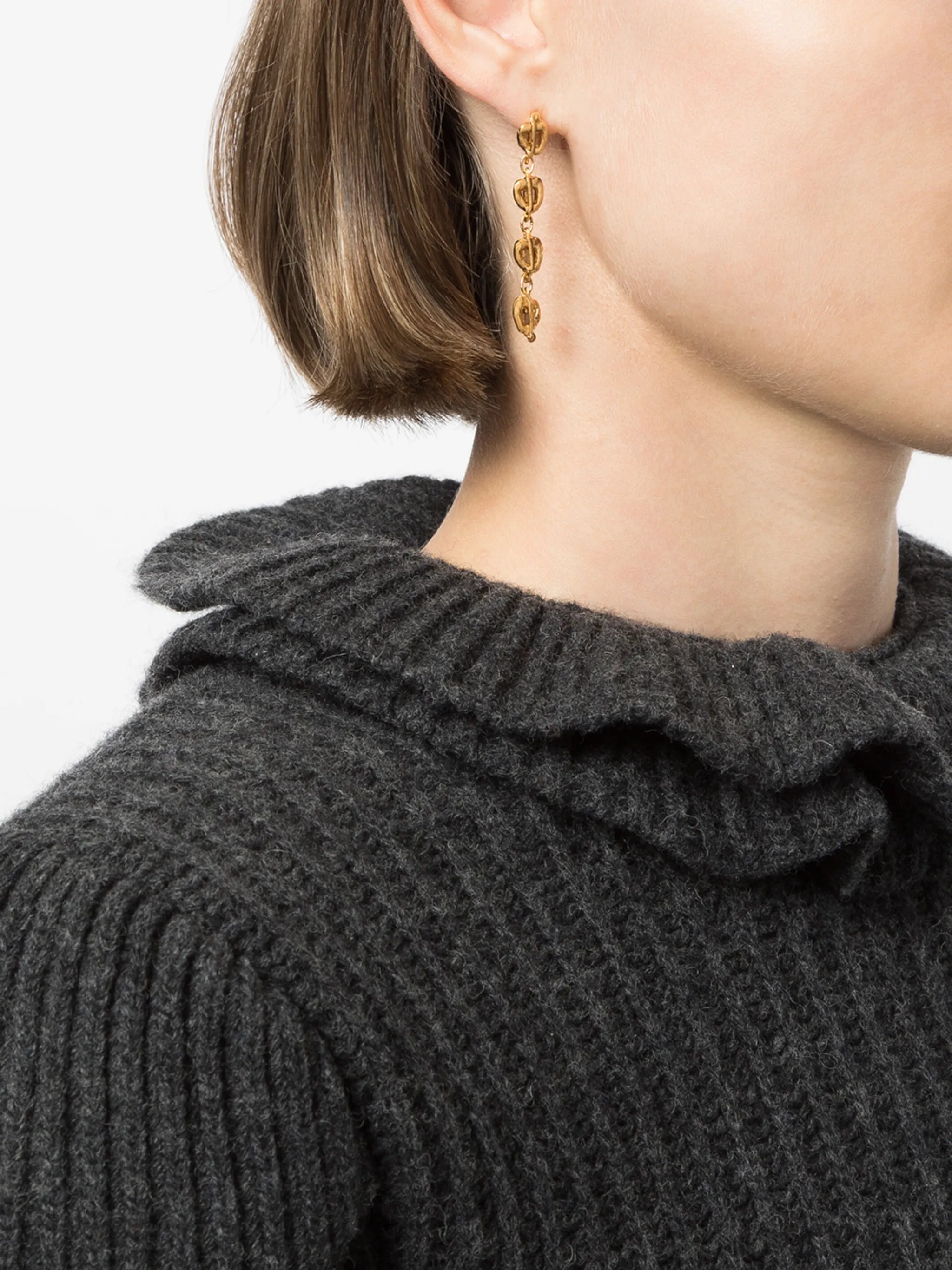 chain-link detail earrings