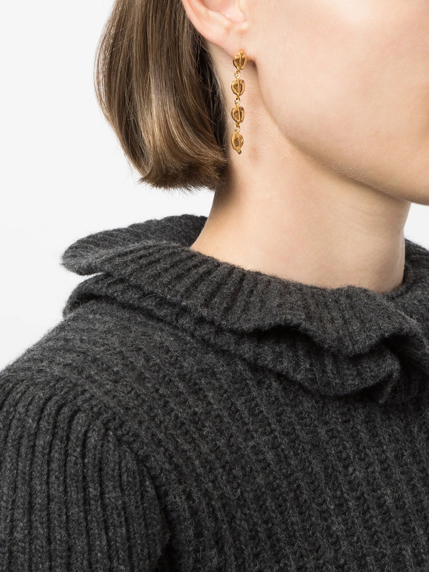 chain-link detail earrings