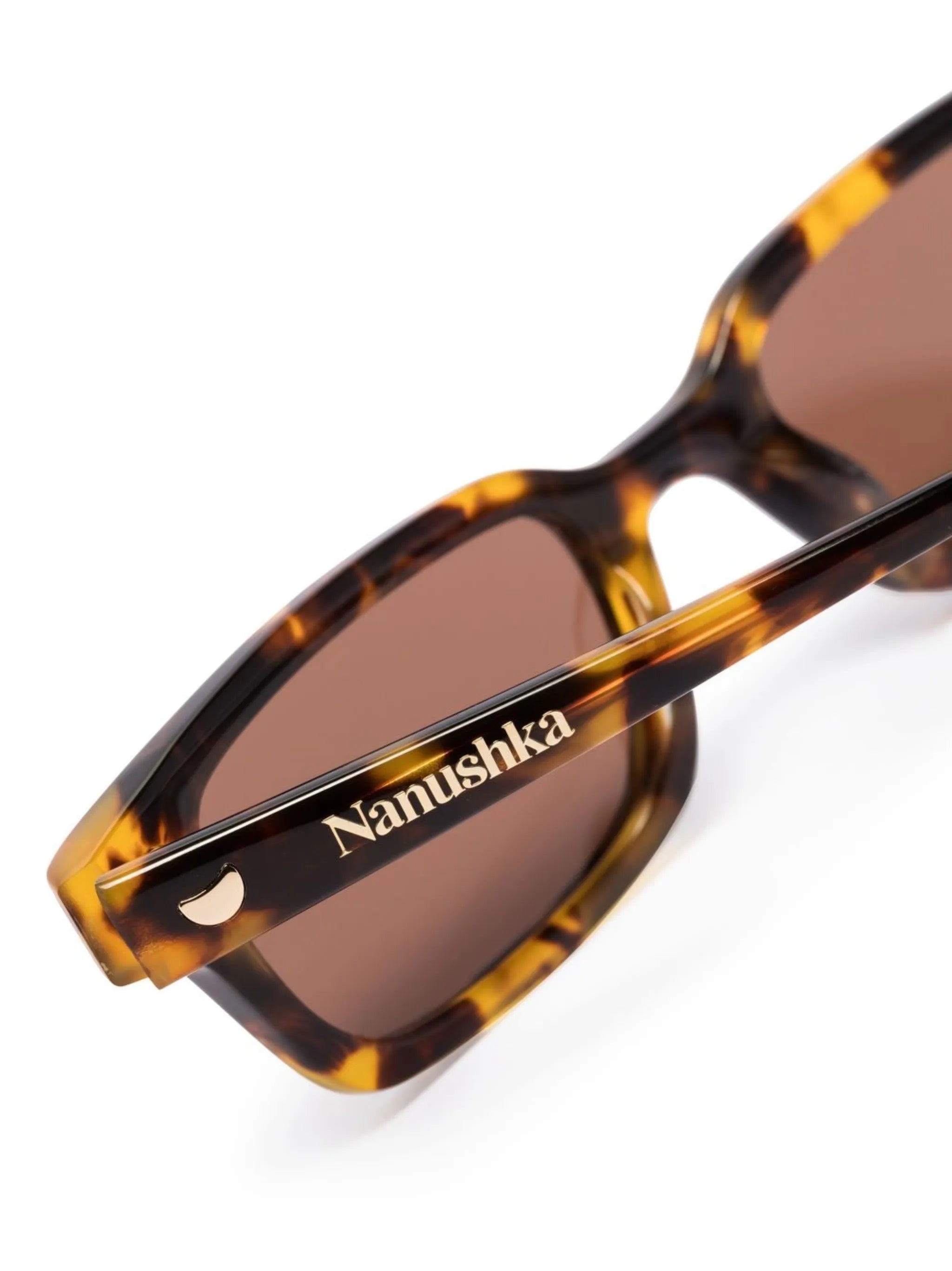 tortoiseshell rectangle-frame sunglasses