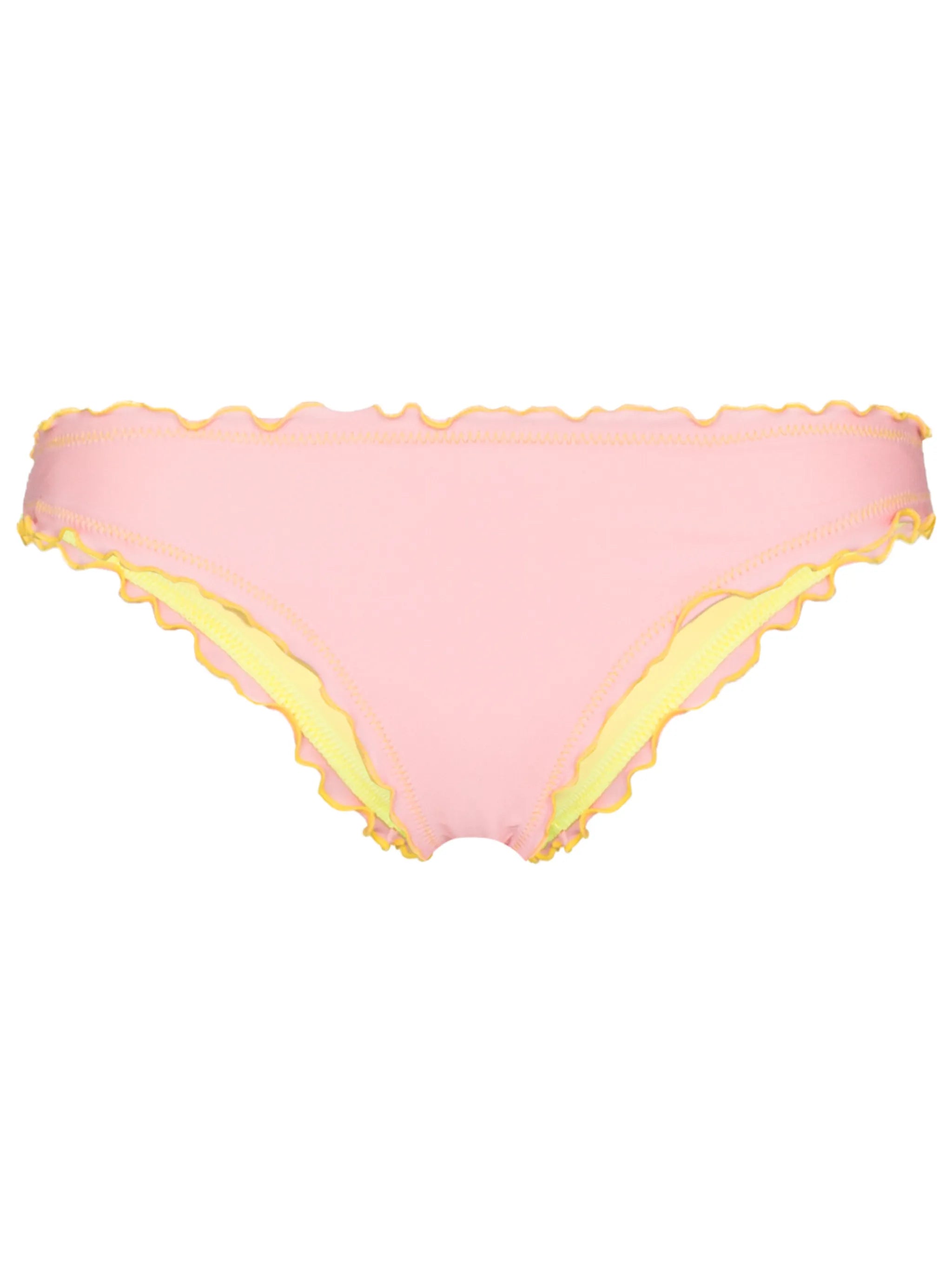 scallop-edge low-rise bikini bottoms