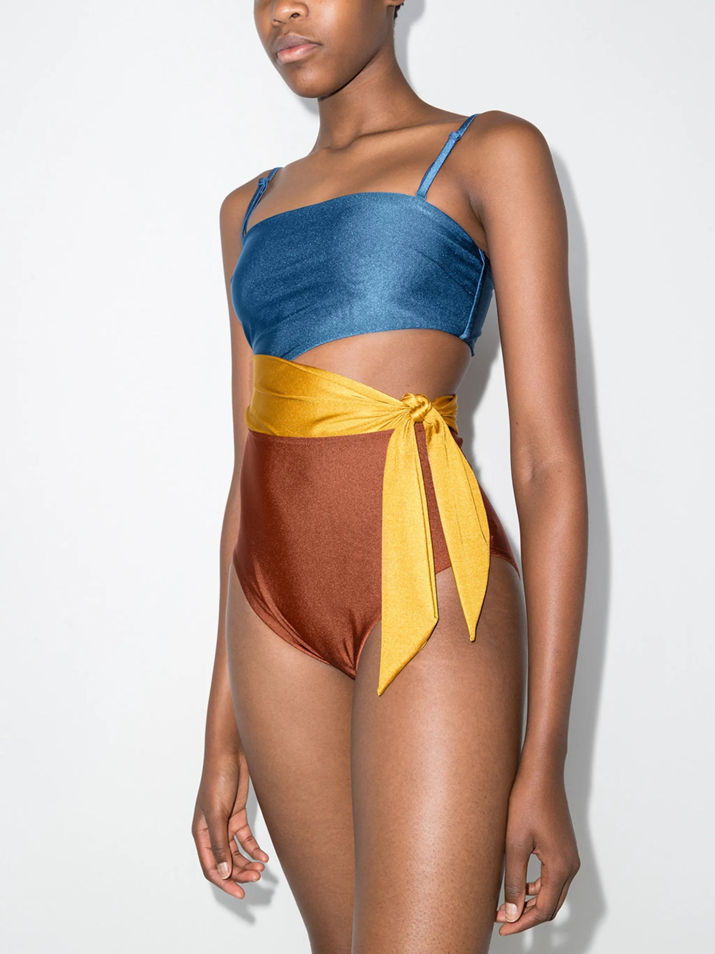 Andie spliced scarf-tie swimsuit
