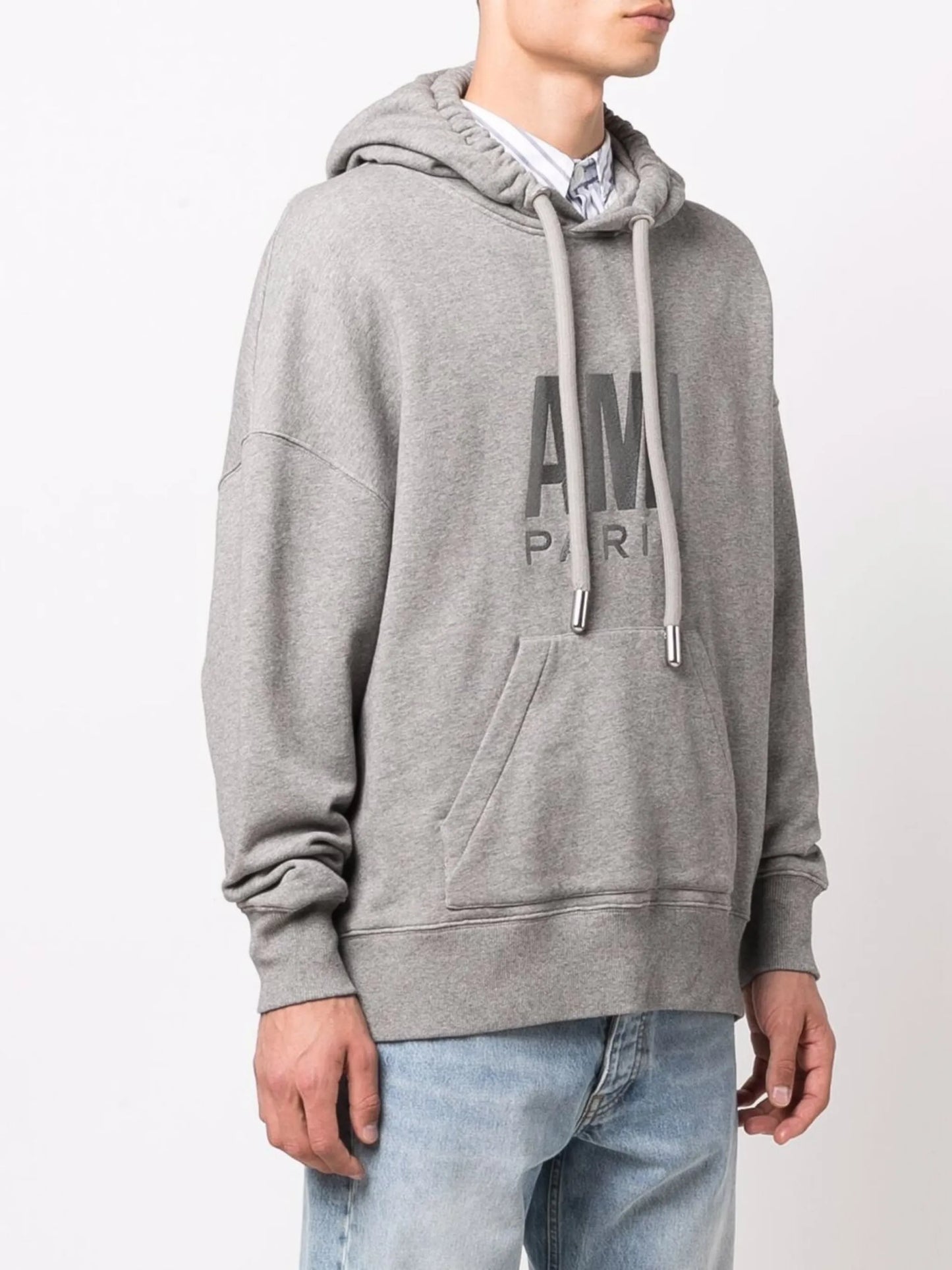 logo-print cotton hoodie