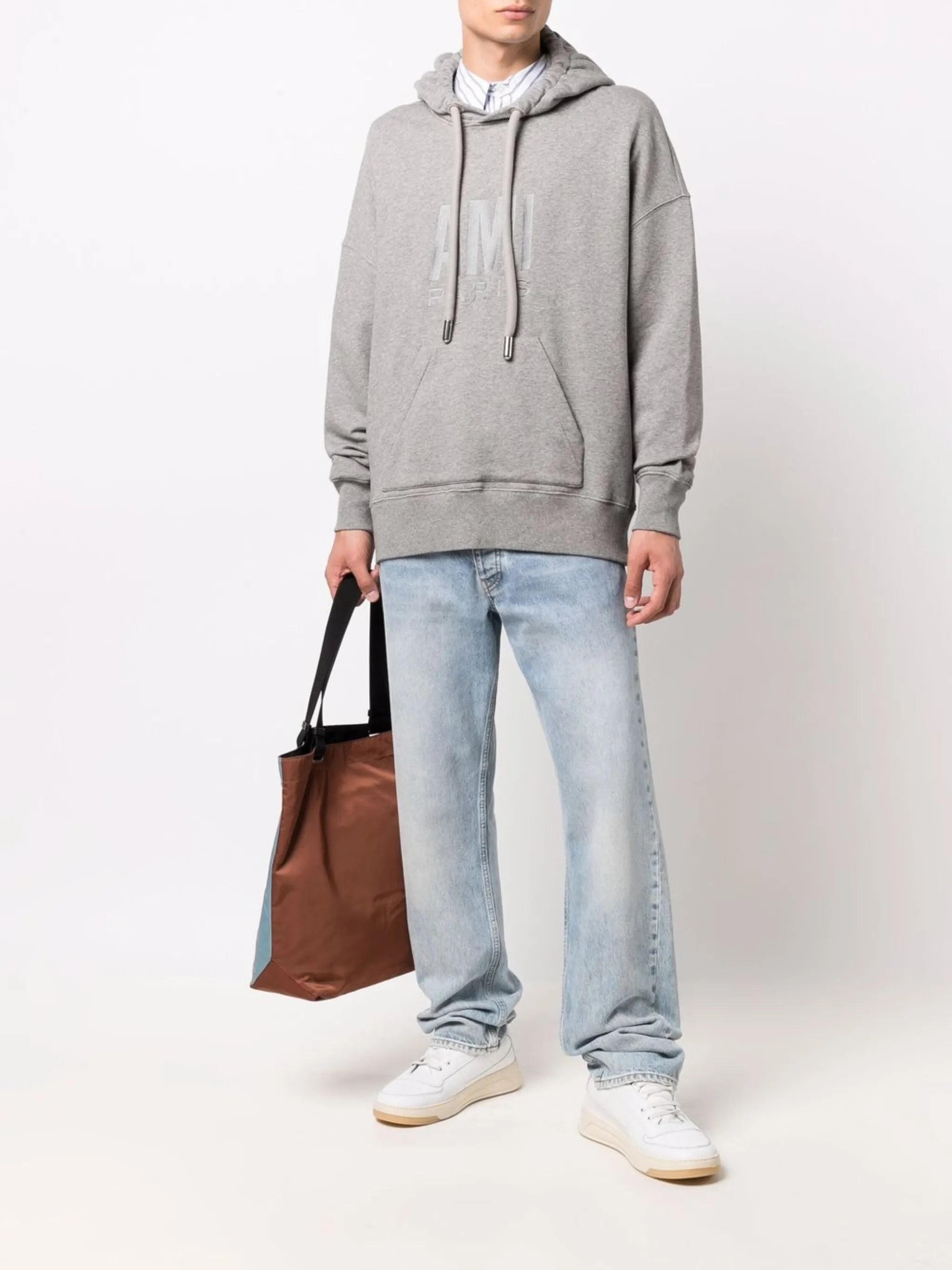 logo-print cotton hoodie