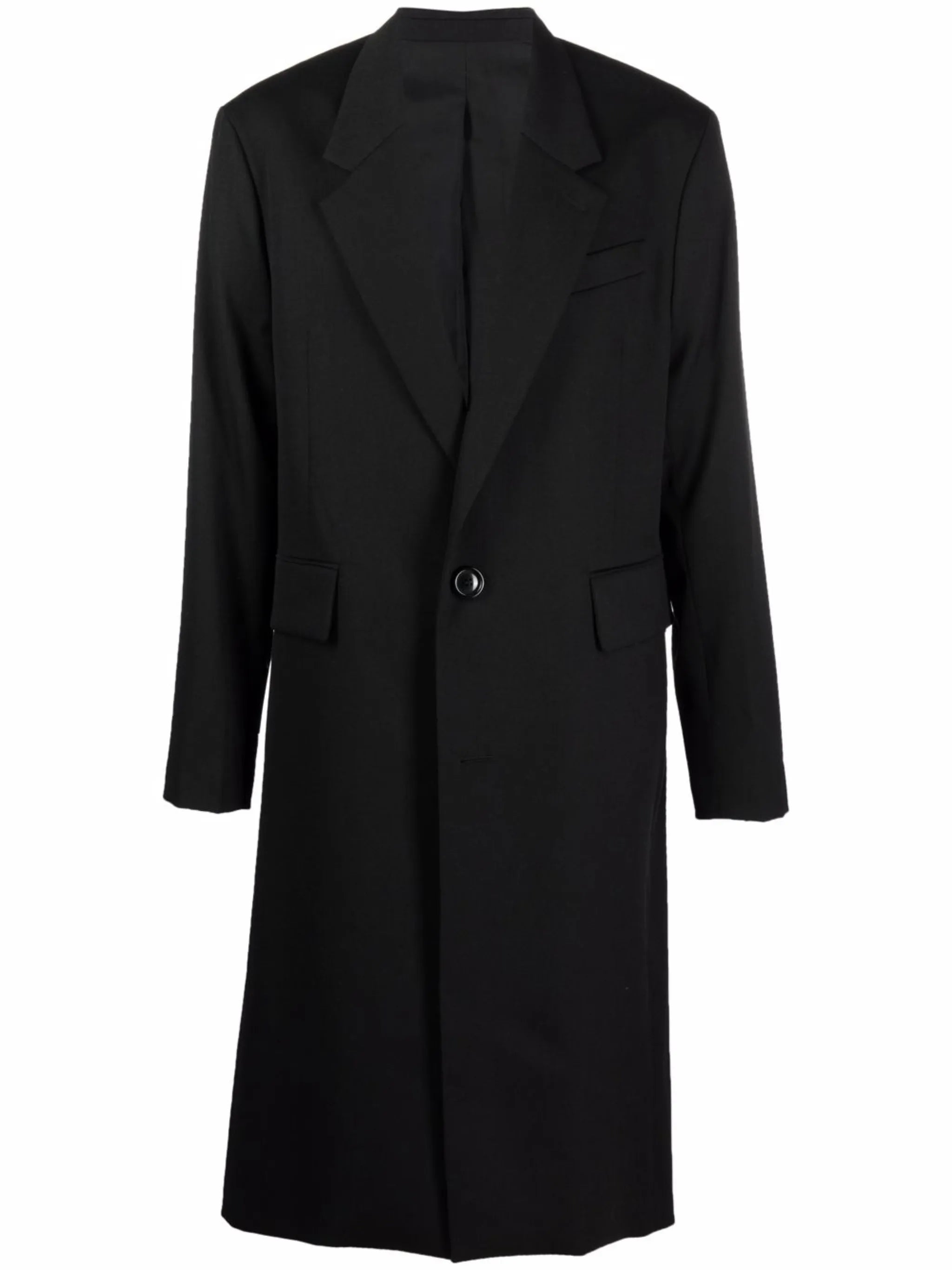 single-breasted overcoat