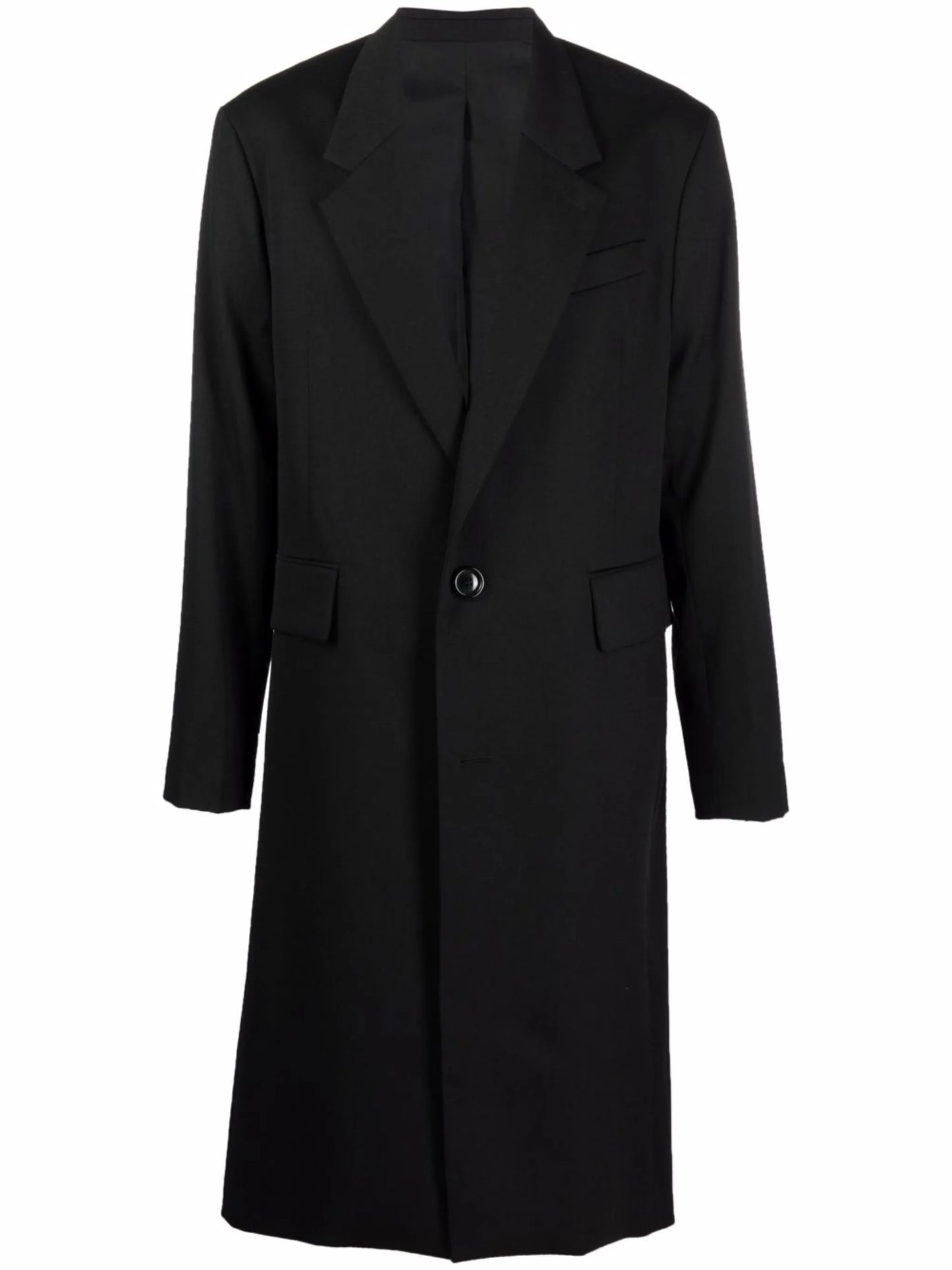 single-breasted overcoat