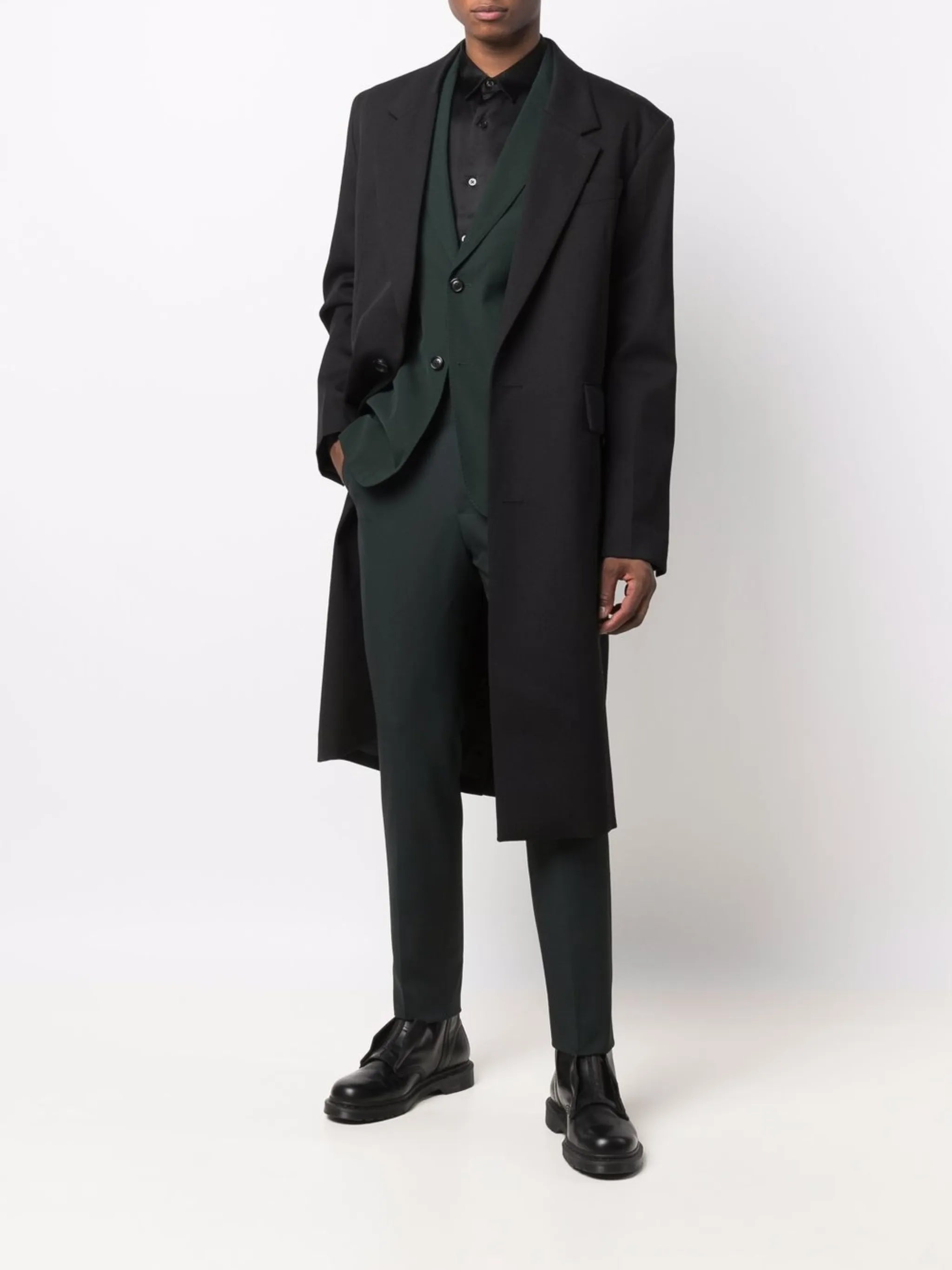 single-breasted overcoat