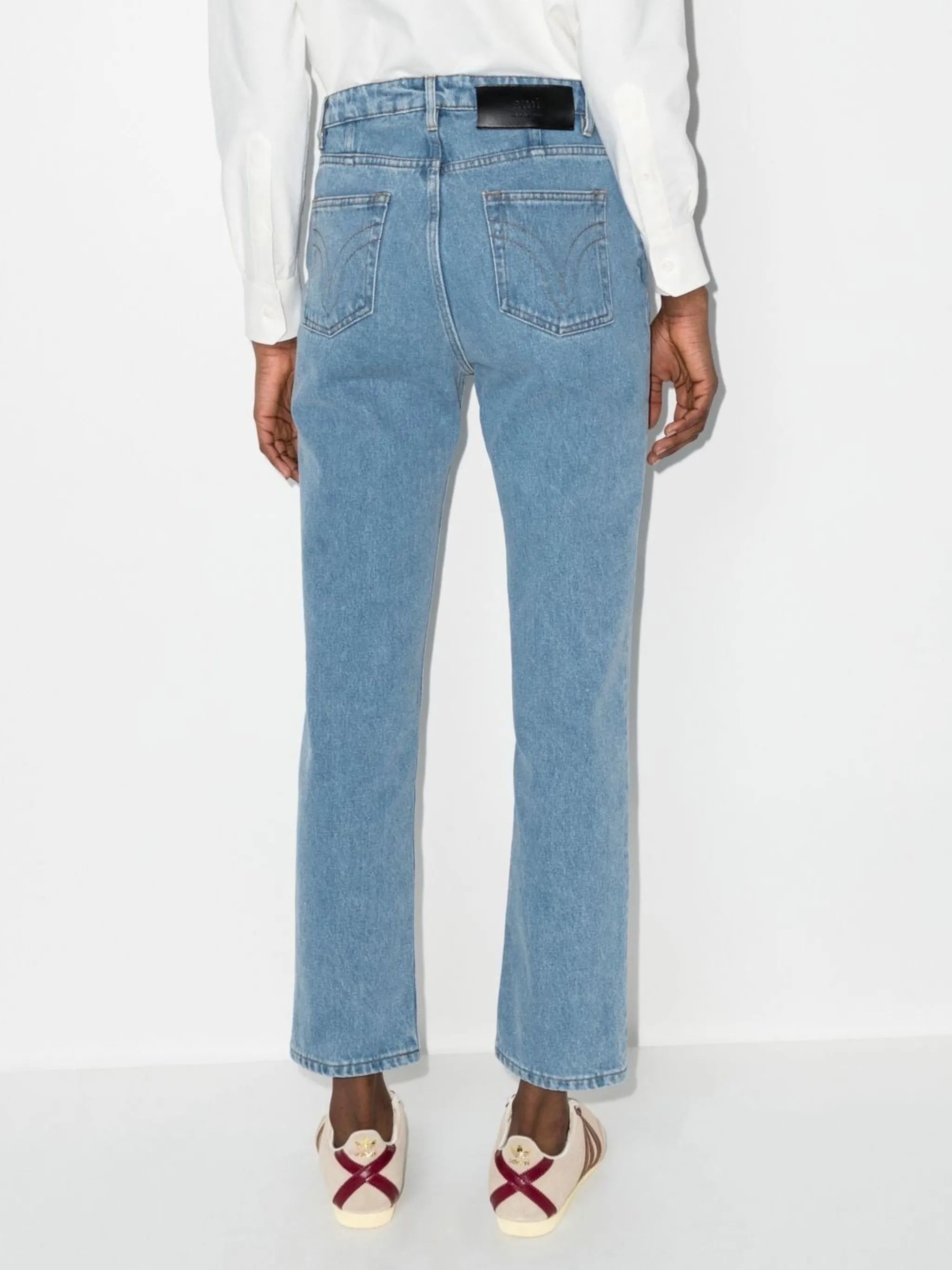 logo-patch denim jeans