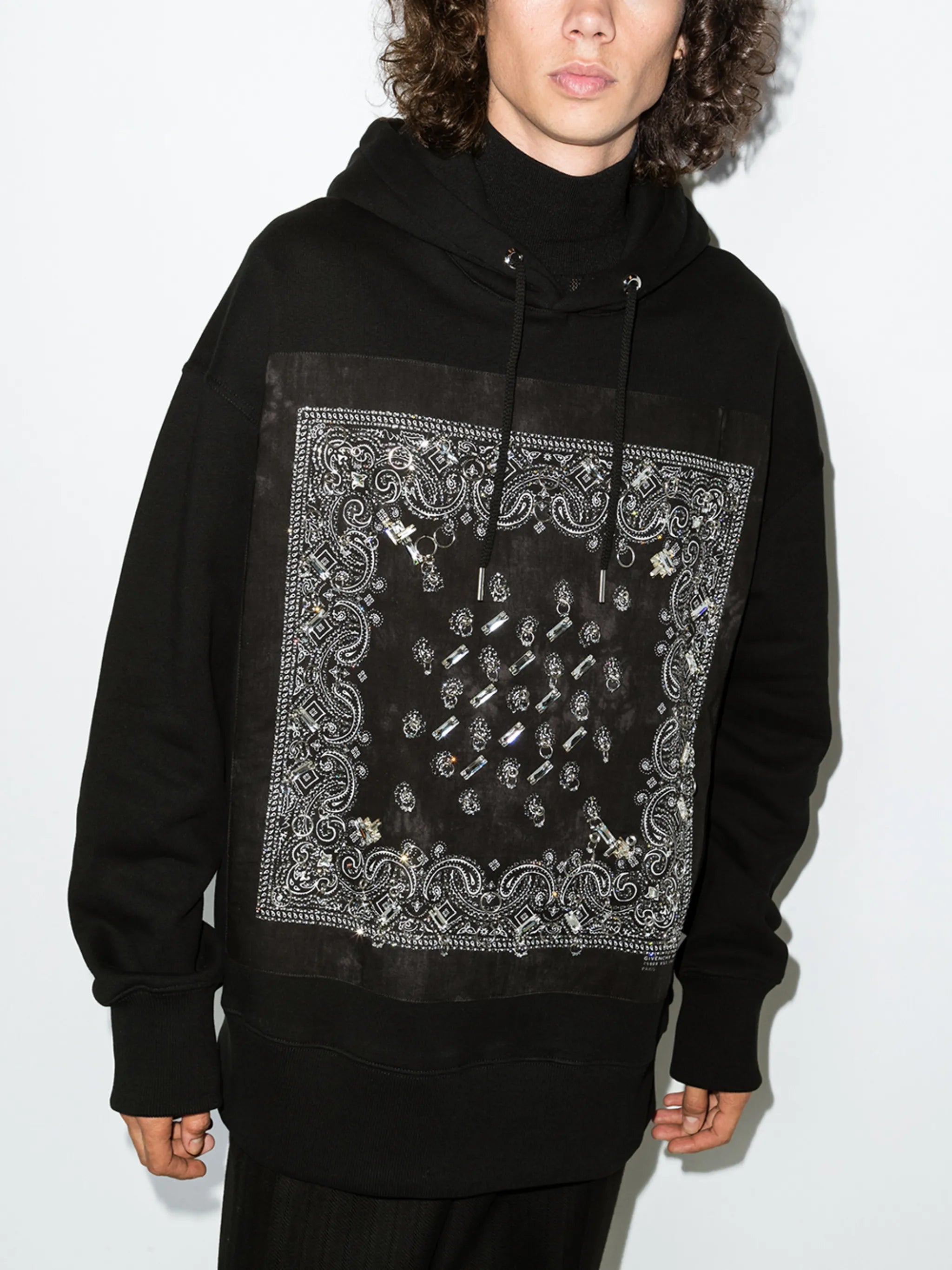bandana-patch hoodie