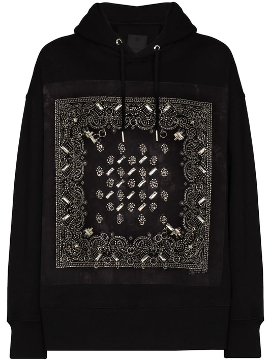 bandana-patch hoodie