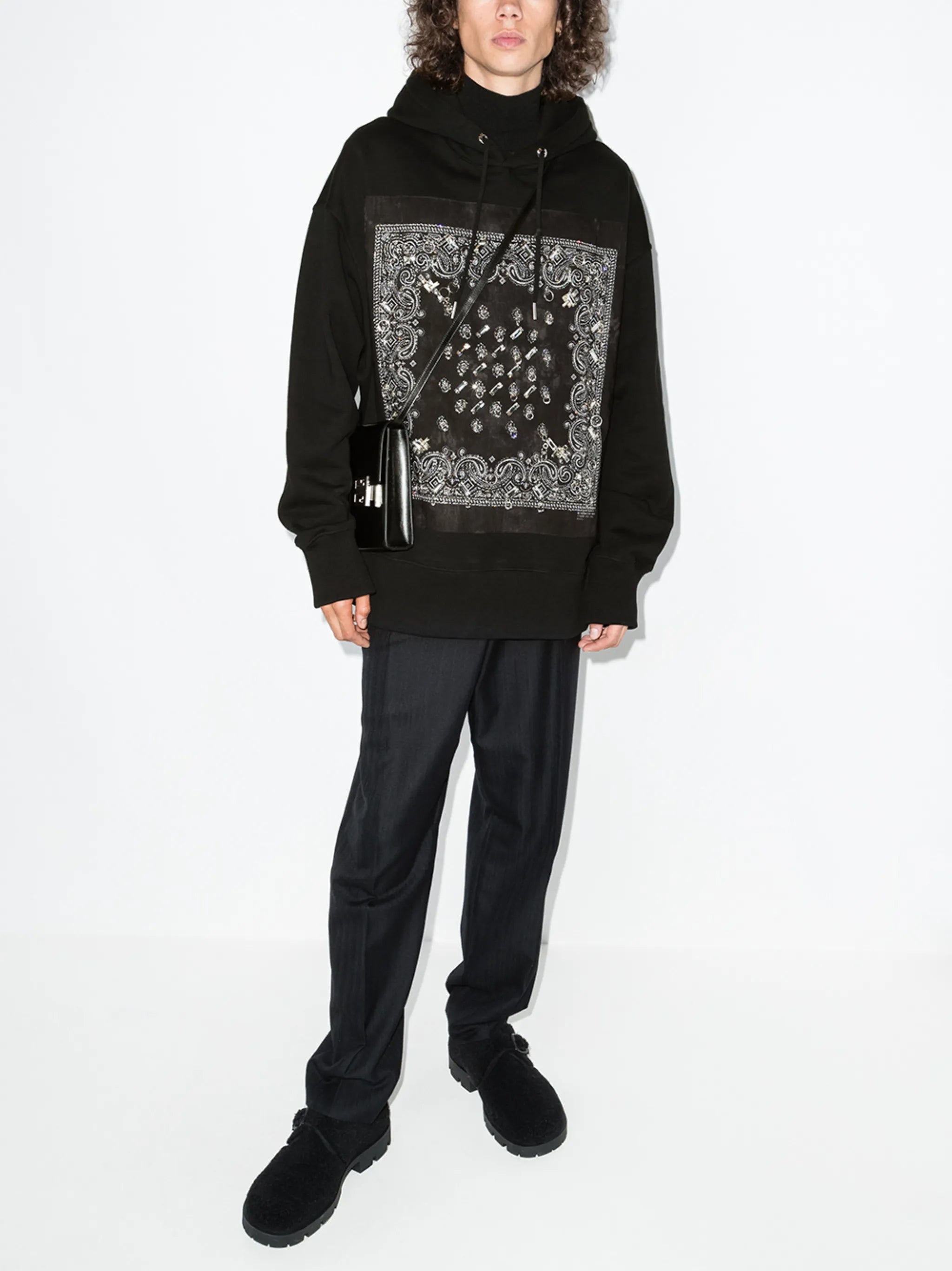 bandana-patch hoodie