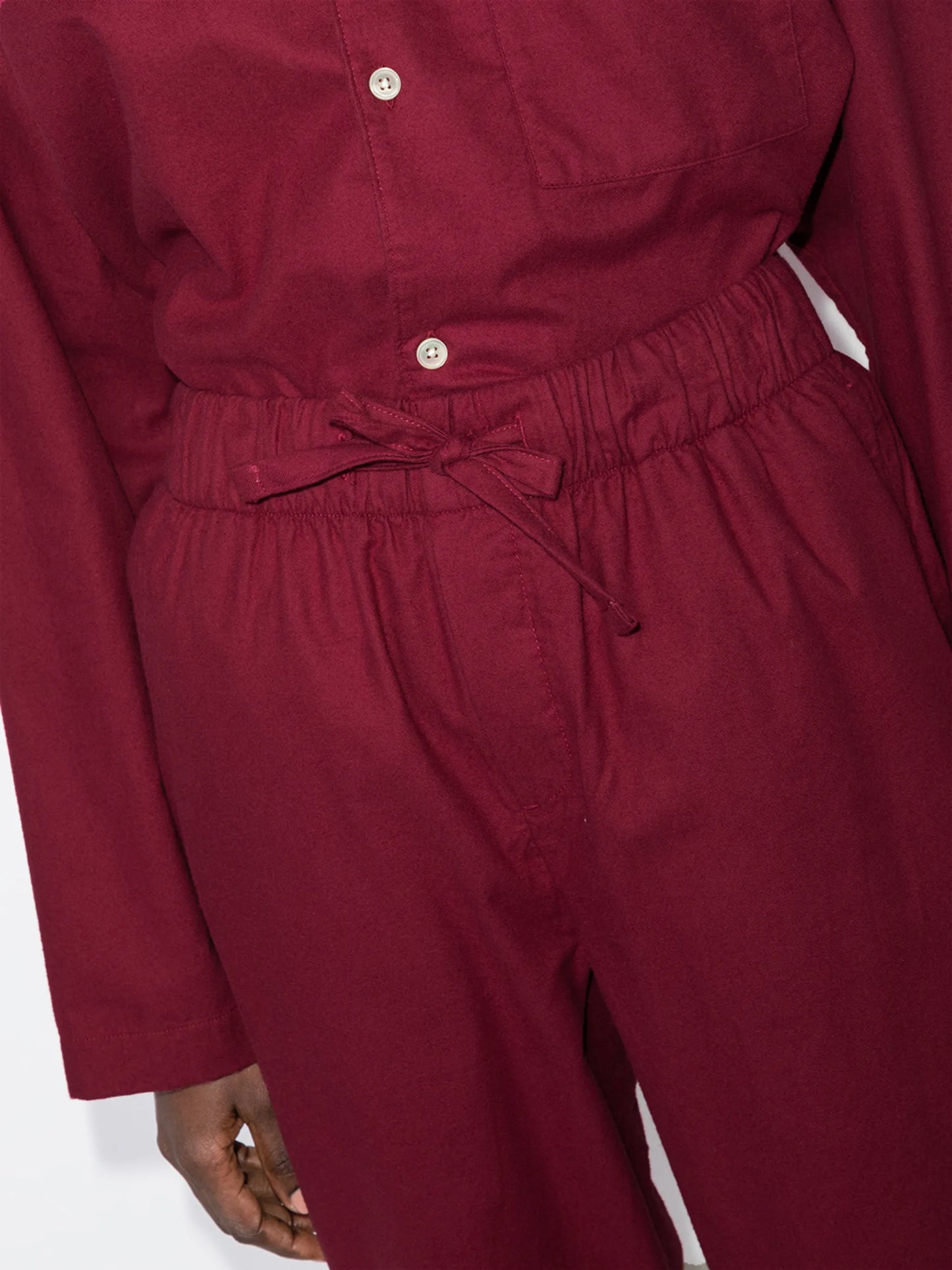 flannel straight-leg pajama bottoms