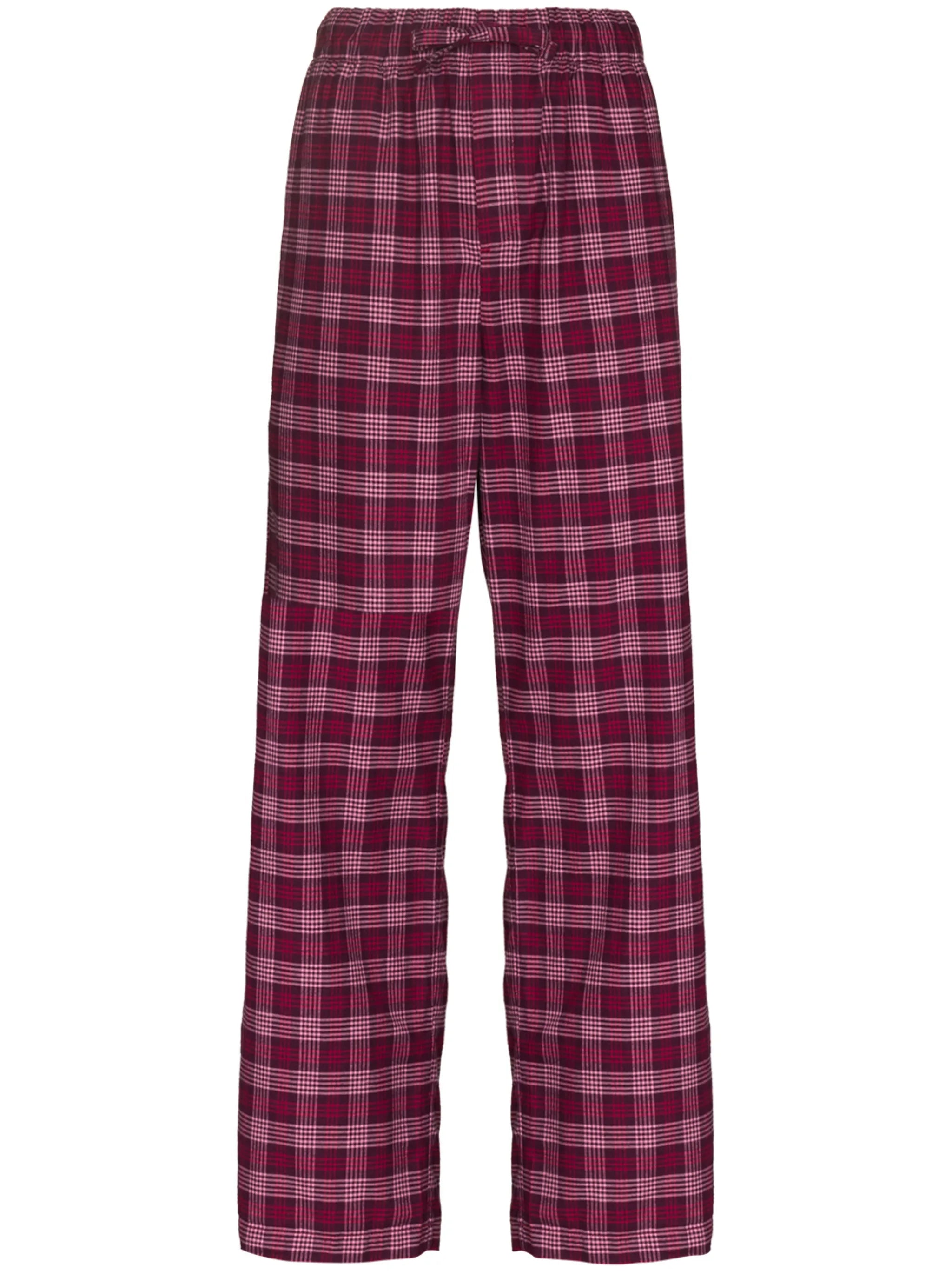 flannel straight-leg pajama bottoms
