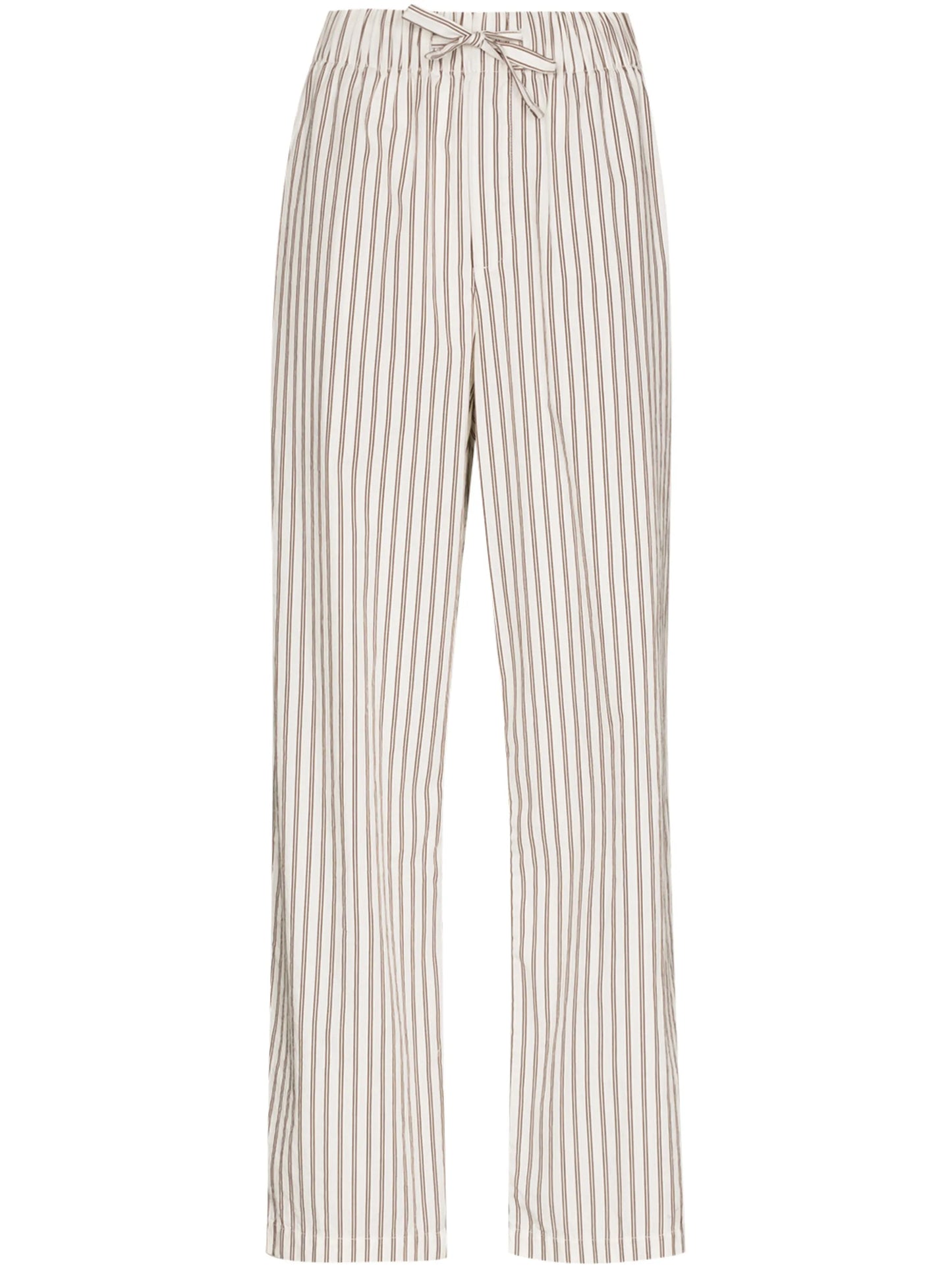 stripe-pattern pajama trousers