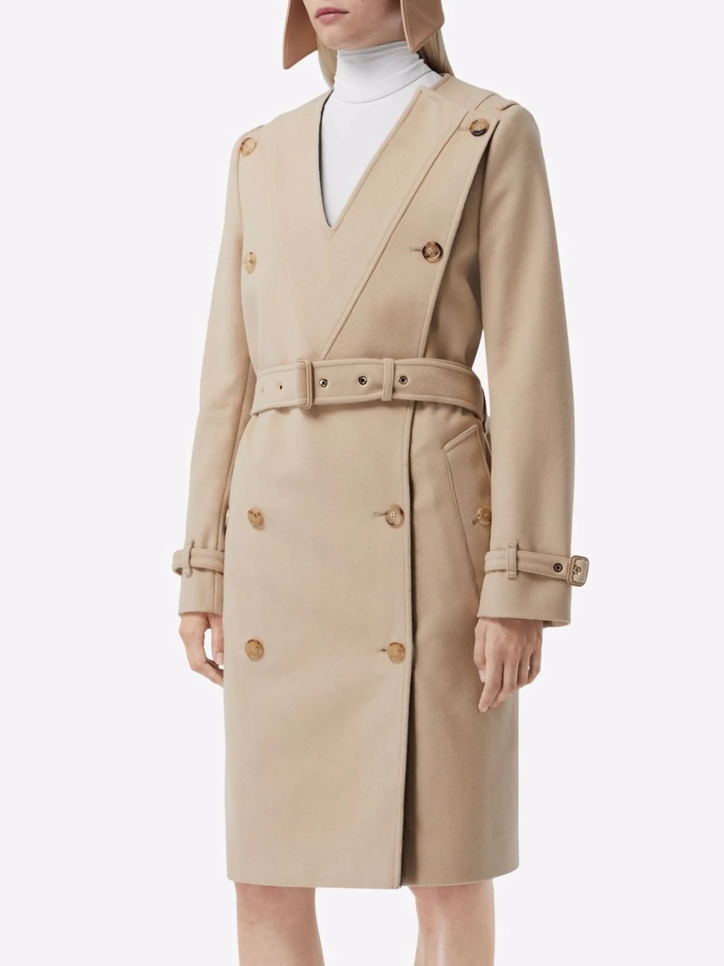 double-breasted trench coat
