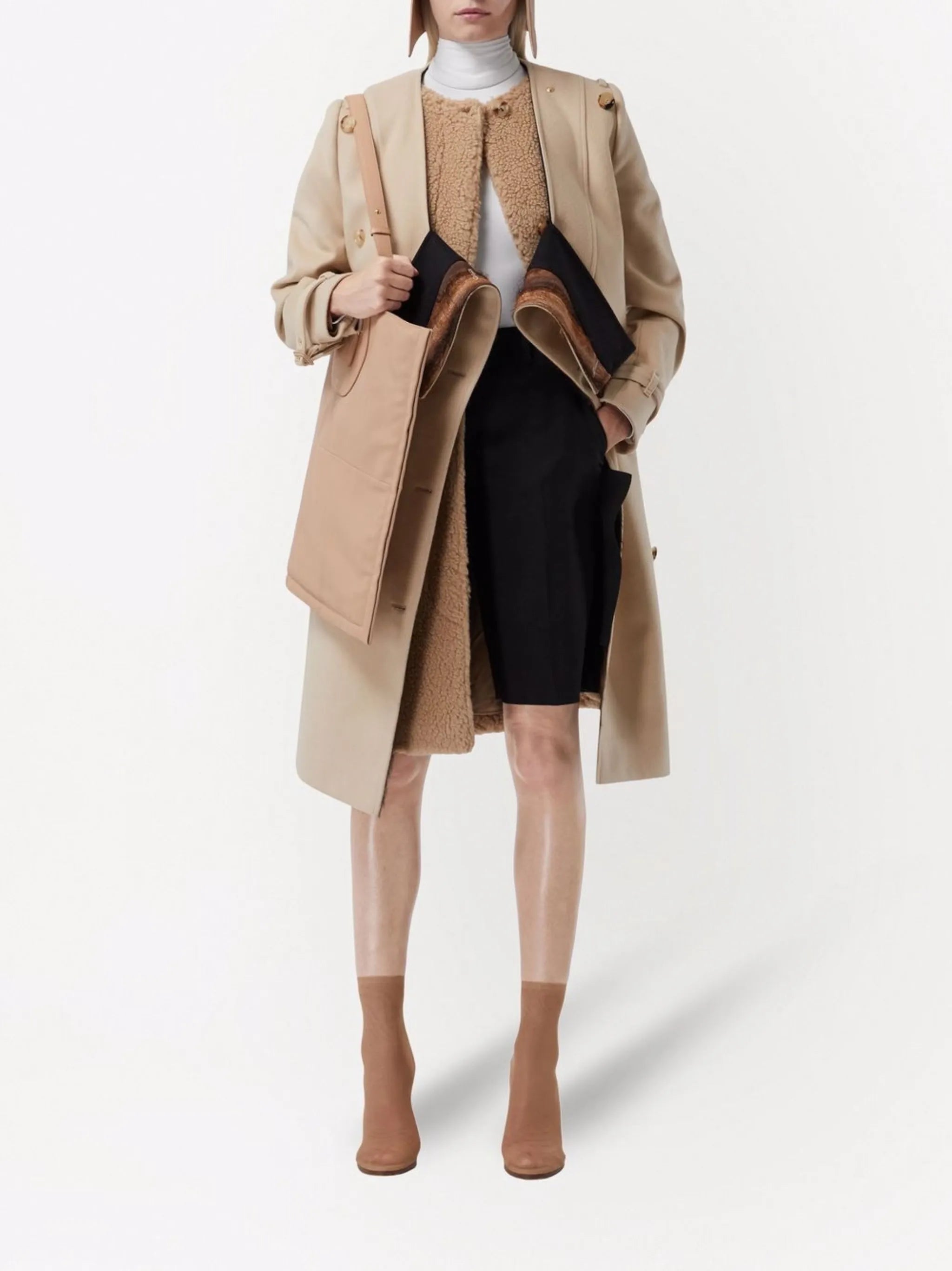 double-breasted trench coat