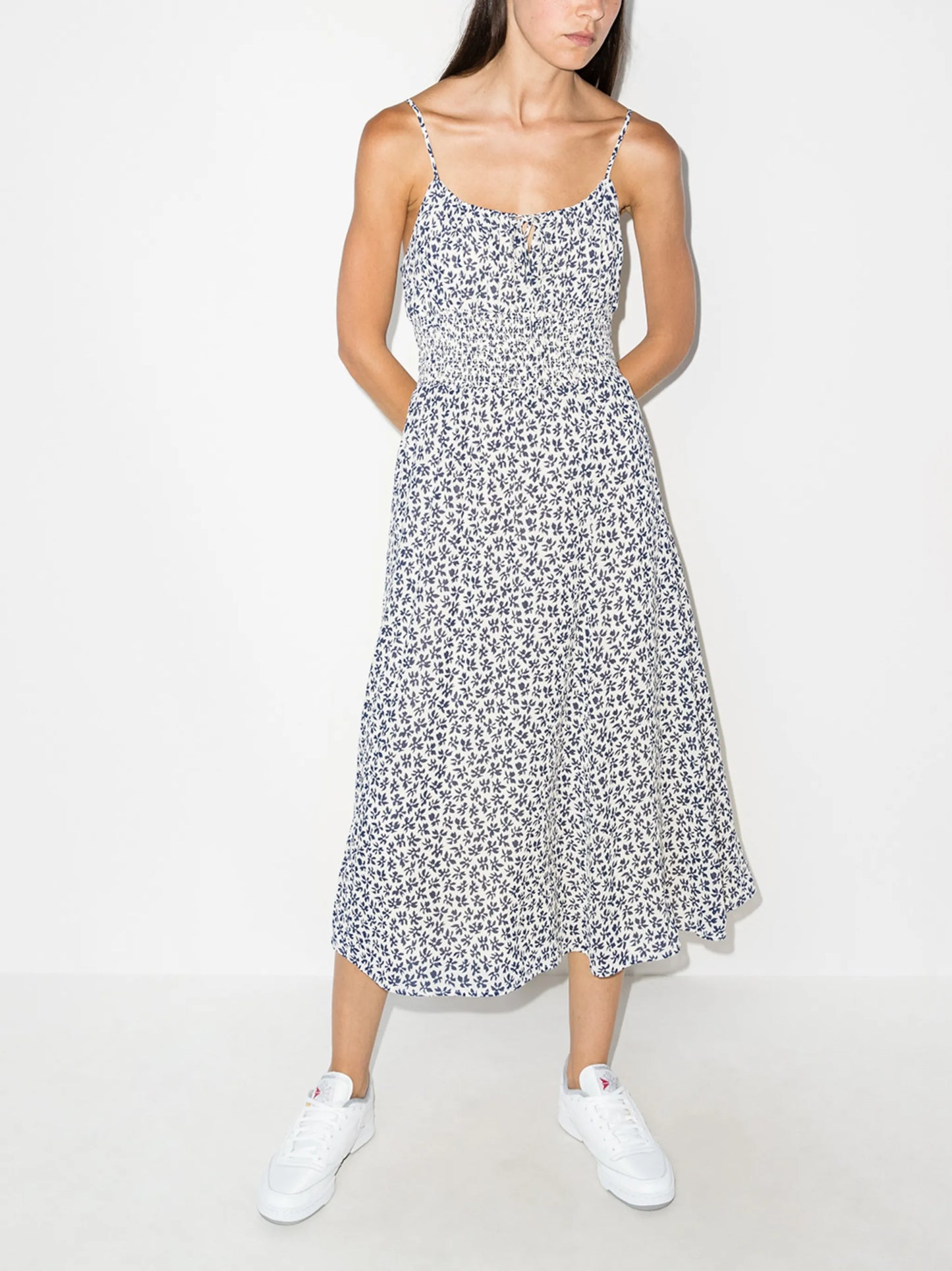 Bran floral print midi dress