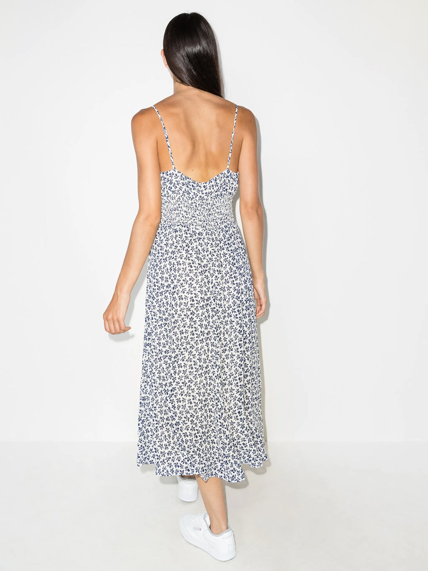 Bran floral print midi dress