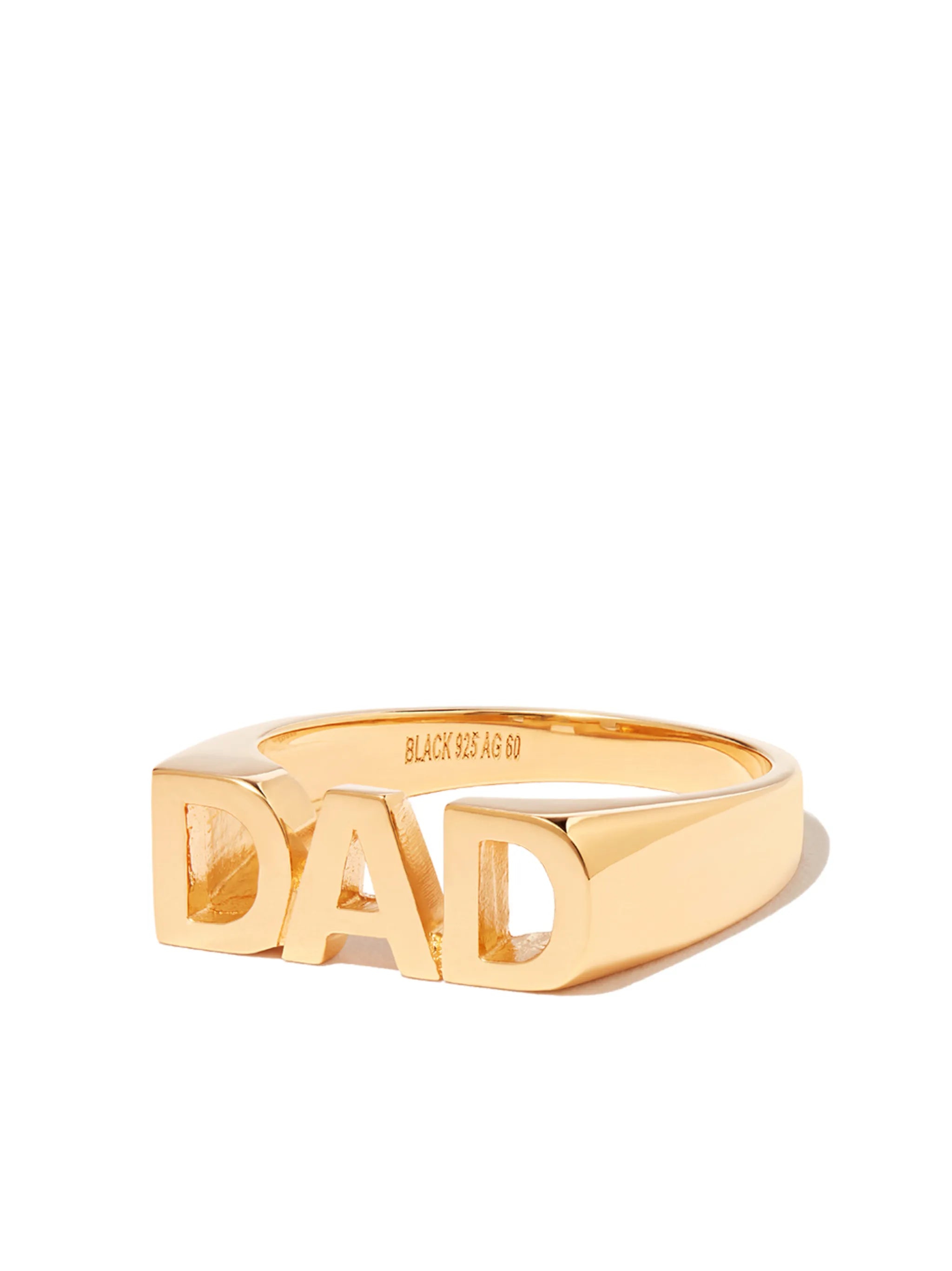 Dad polished-finish ring
