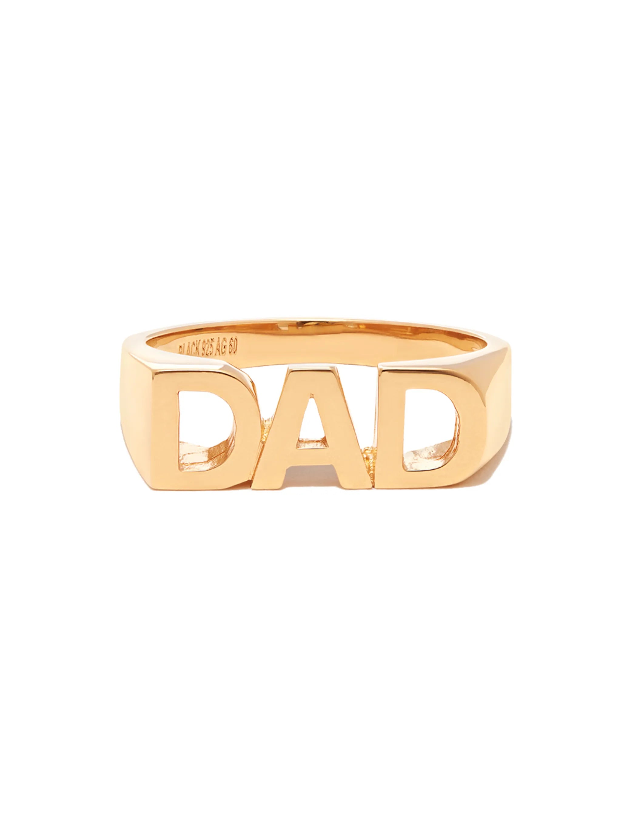Dad polished-finish ring